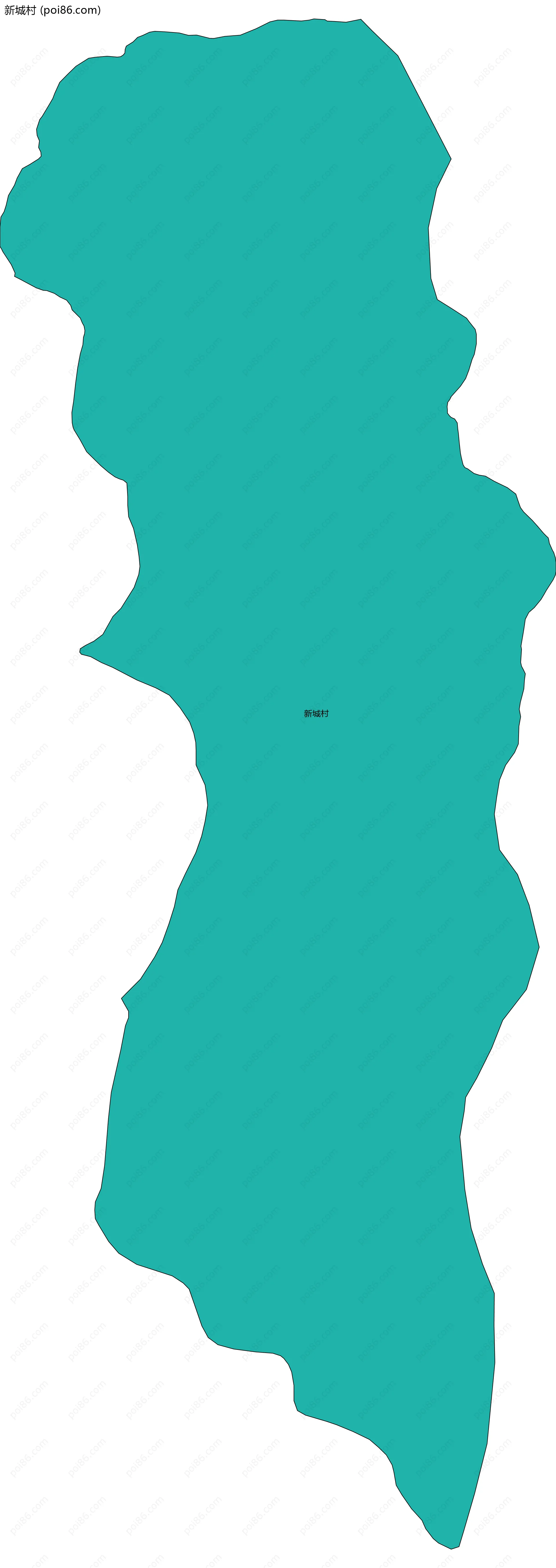 新城村边界地图