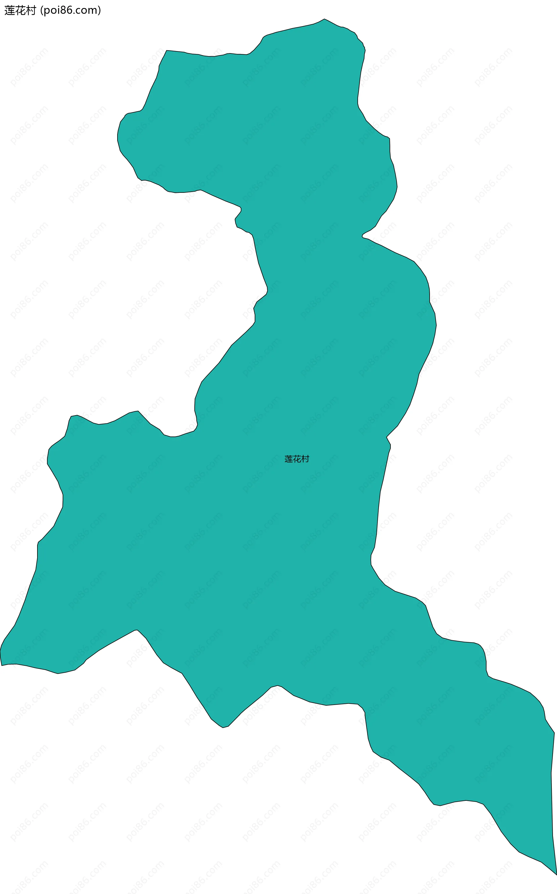 莲花村边界地图