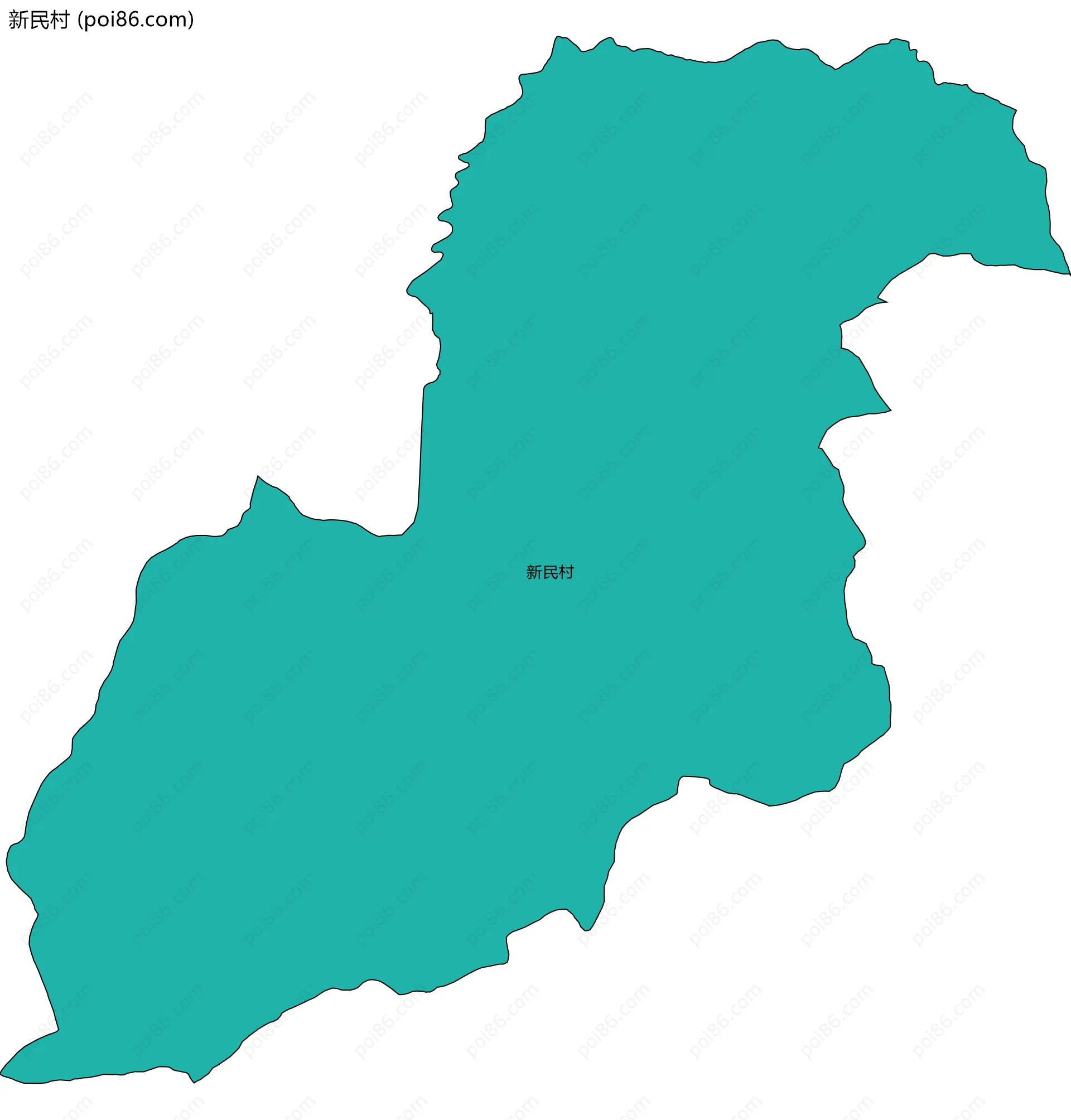 新民村边界地图