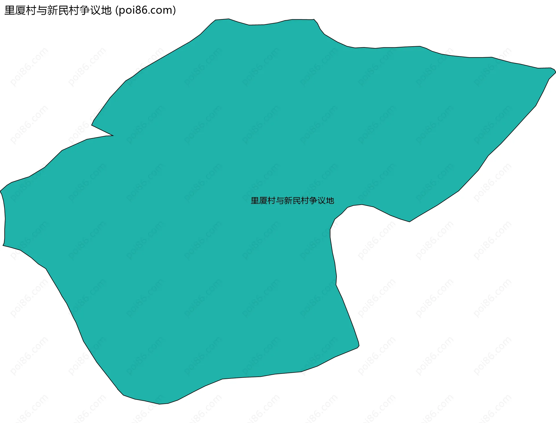 里厦村与新民村争议地边界地图