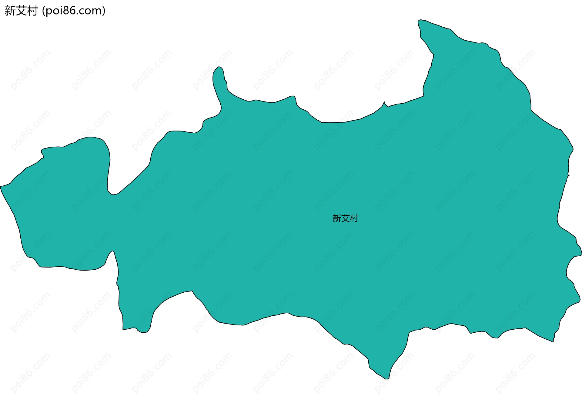 新艾村边界地图