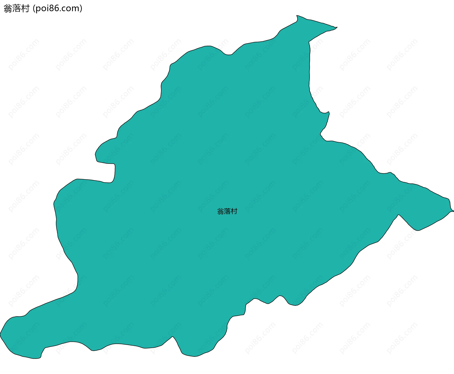 翁落村边界地图