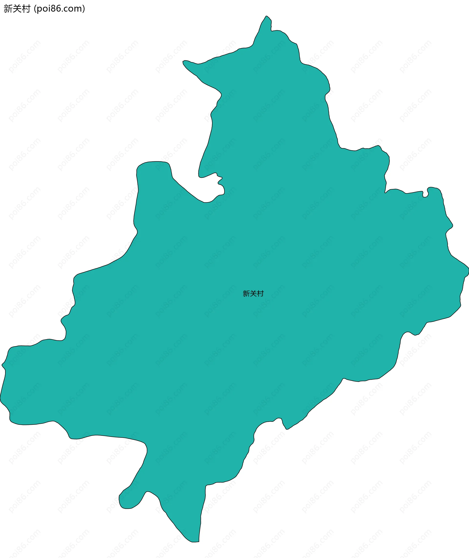 新关村边界地图