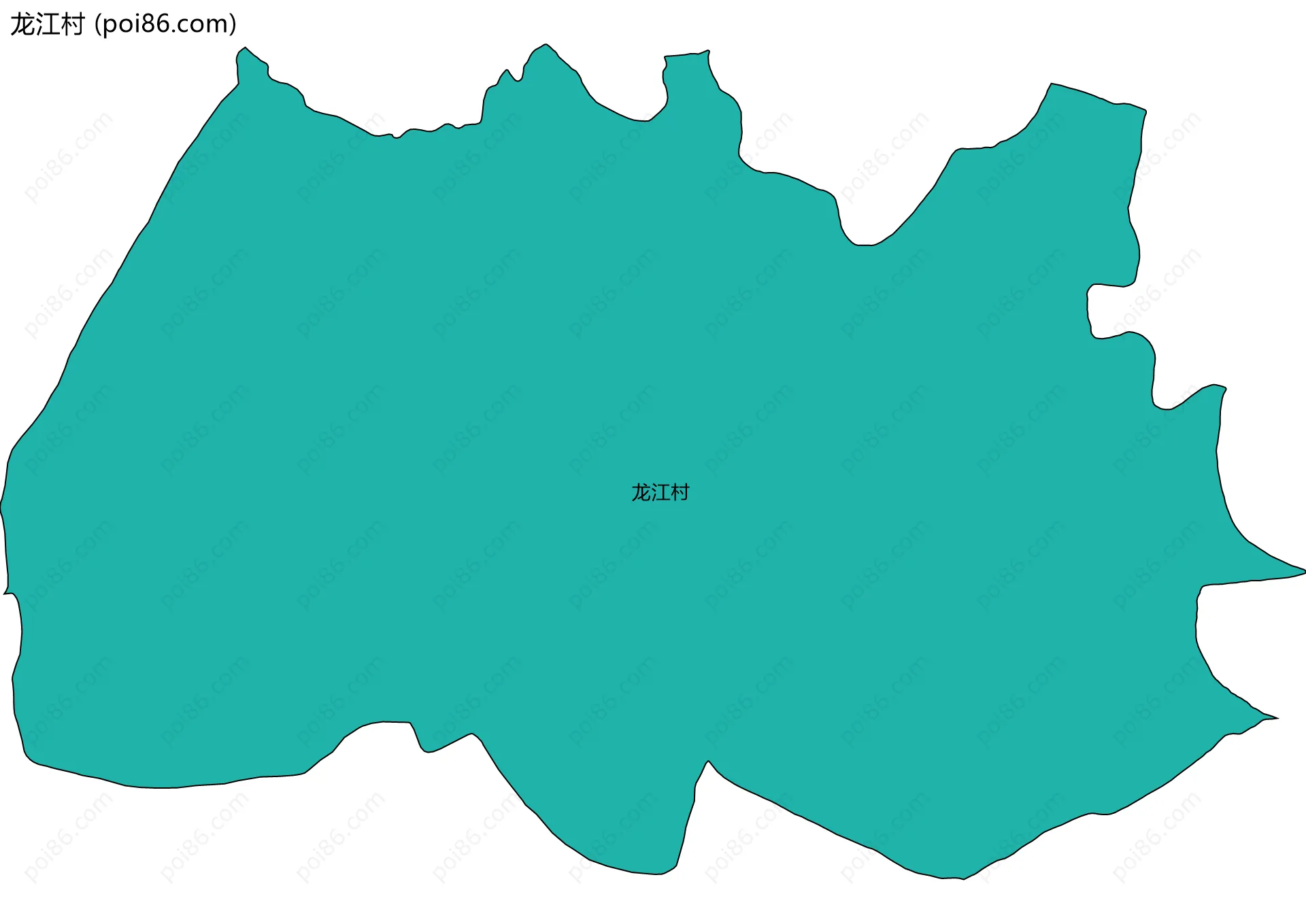 龙江村边界地图