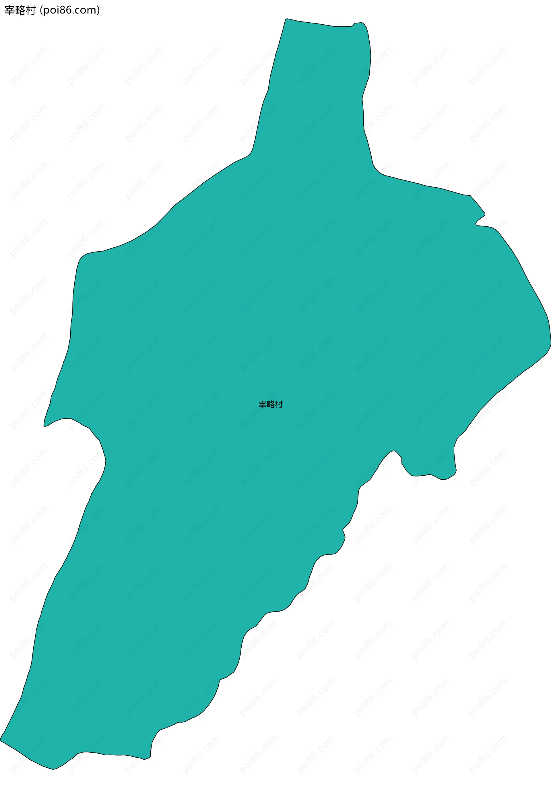 宰略村边界地图