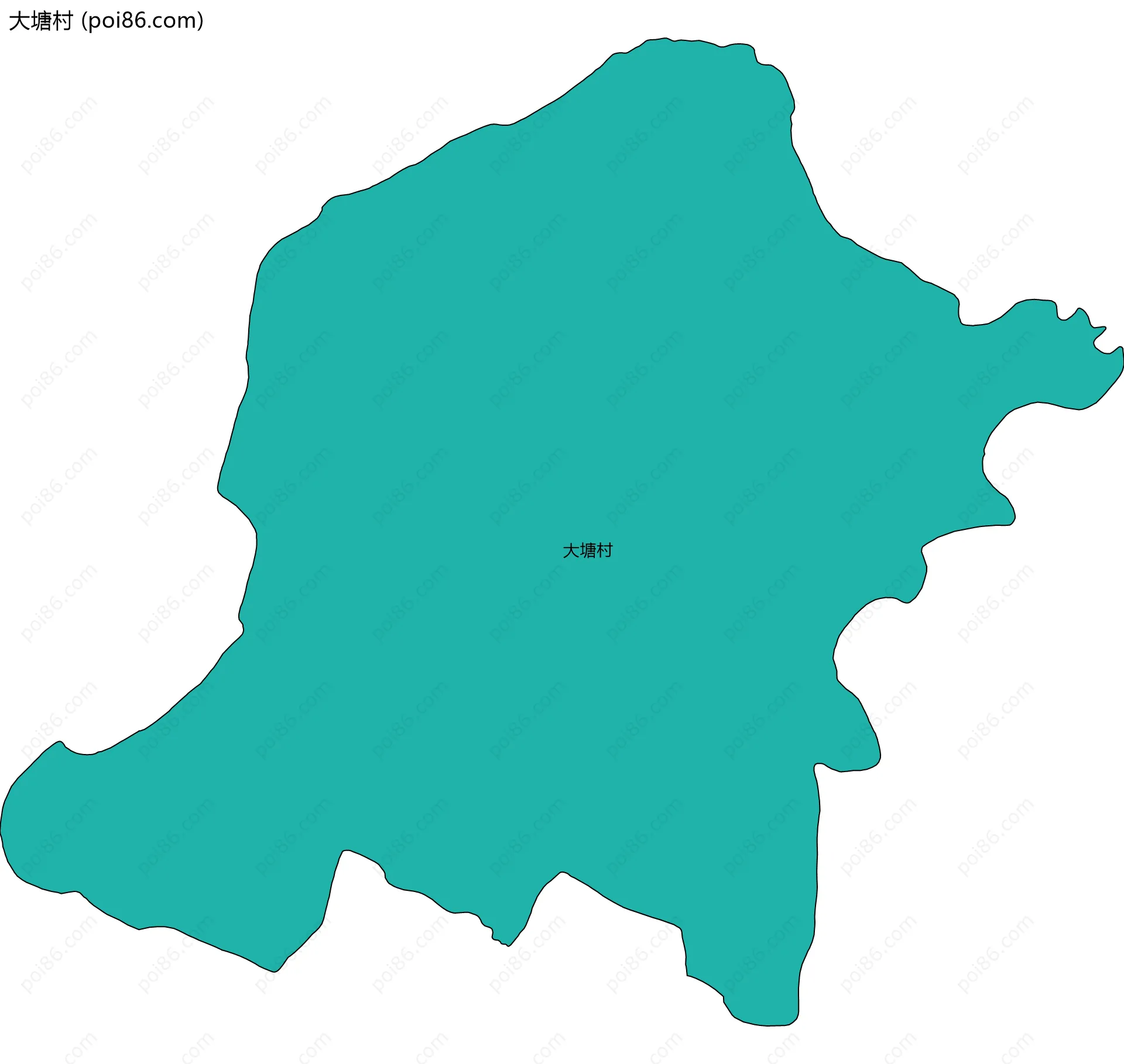 大塘村边界地图