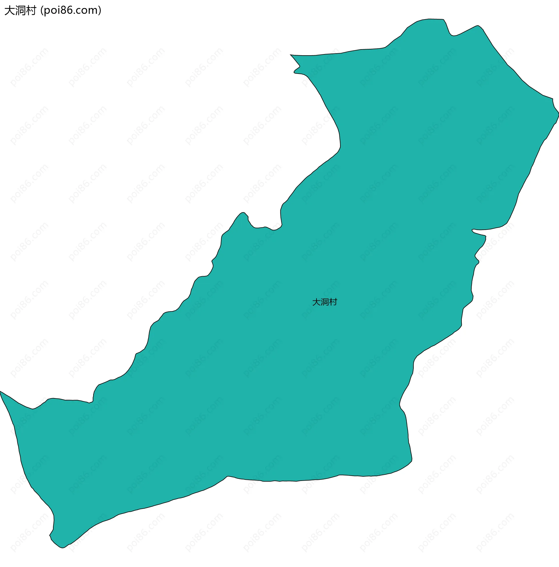 大洞村边界地图