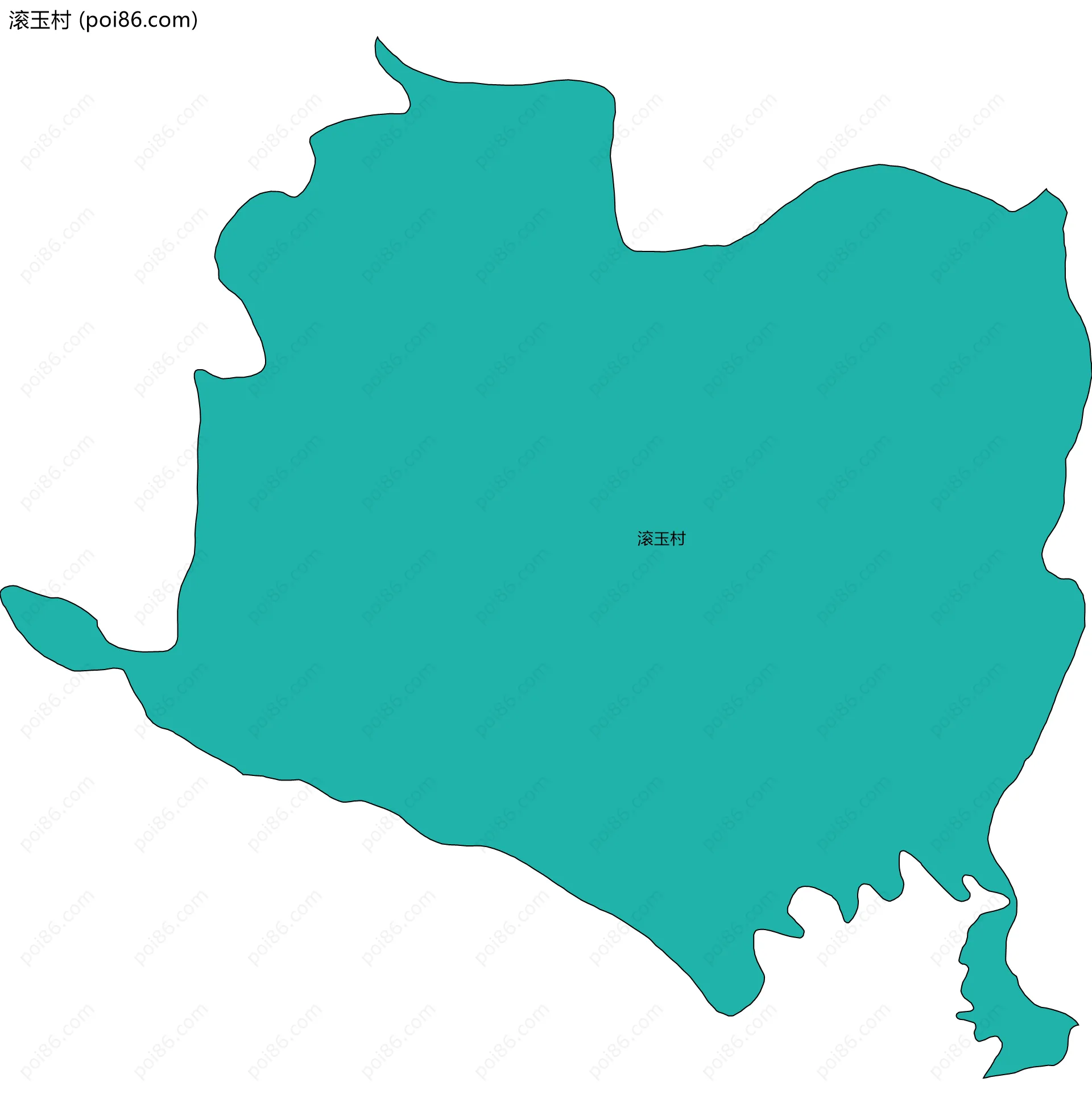 滚玉村边界地图