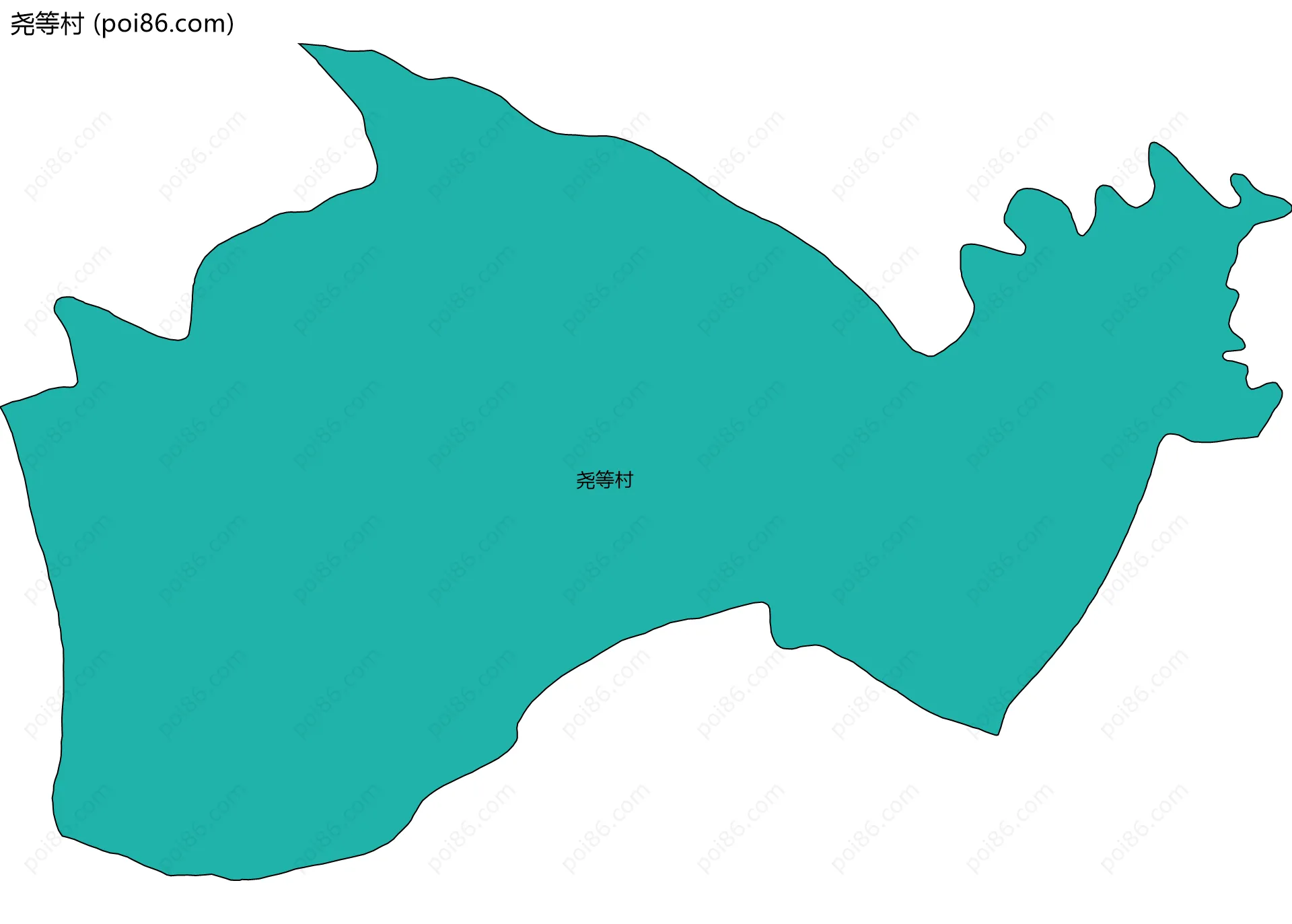 尧等村边界地图