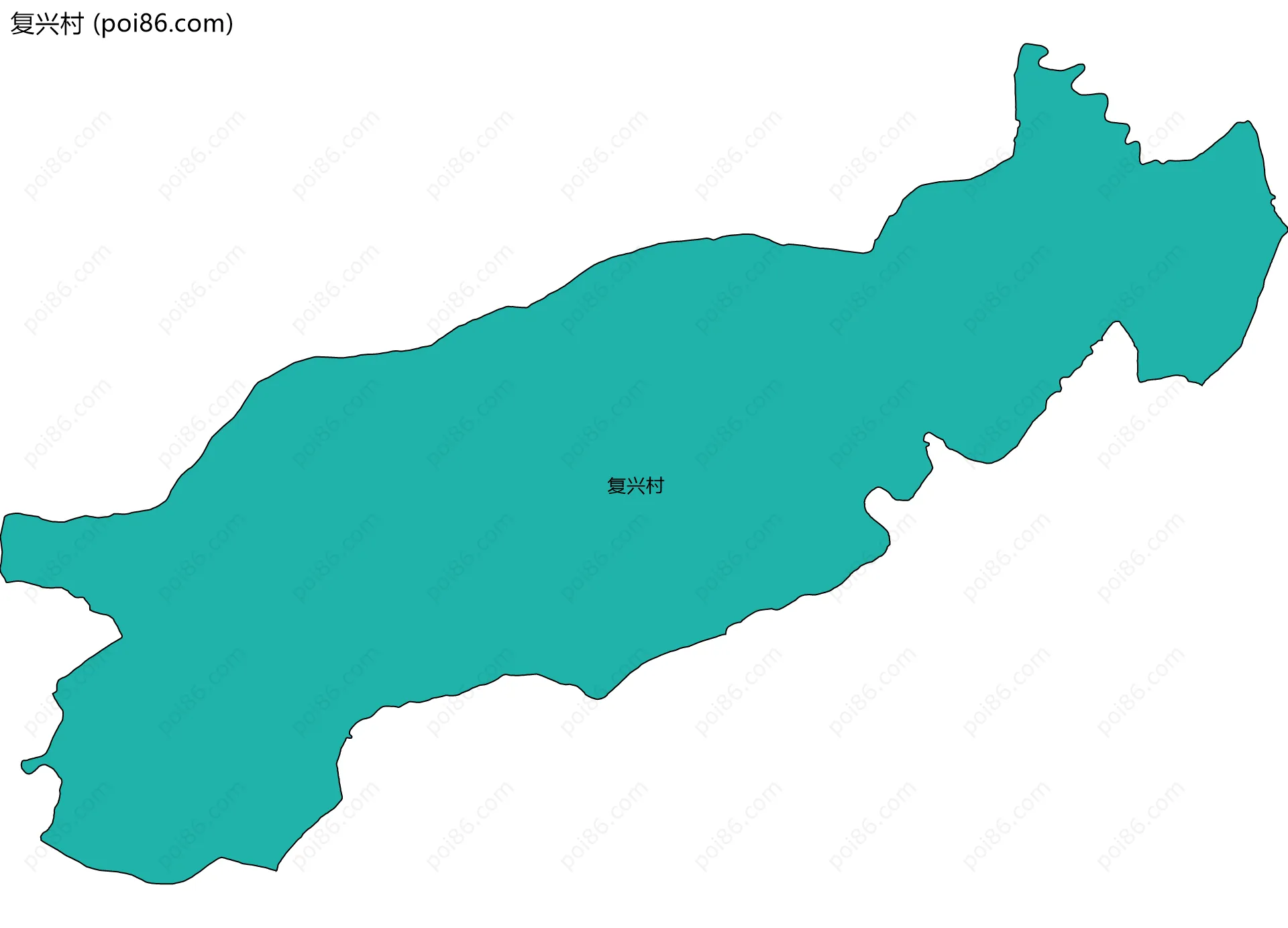 复兴村边界地图