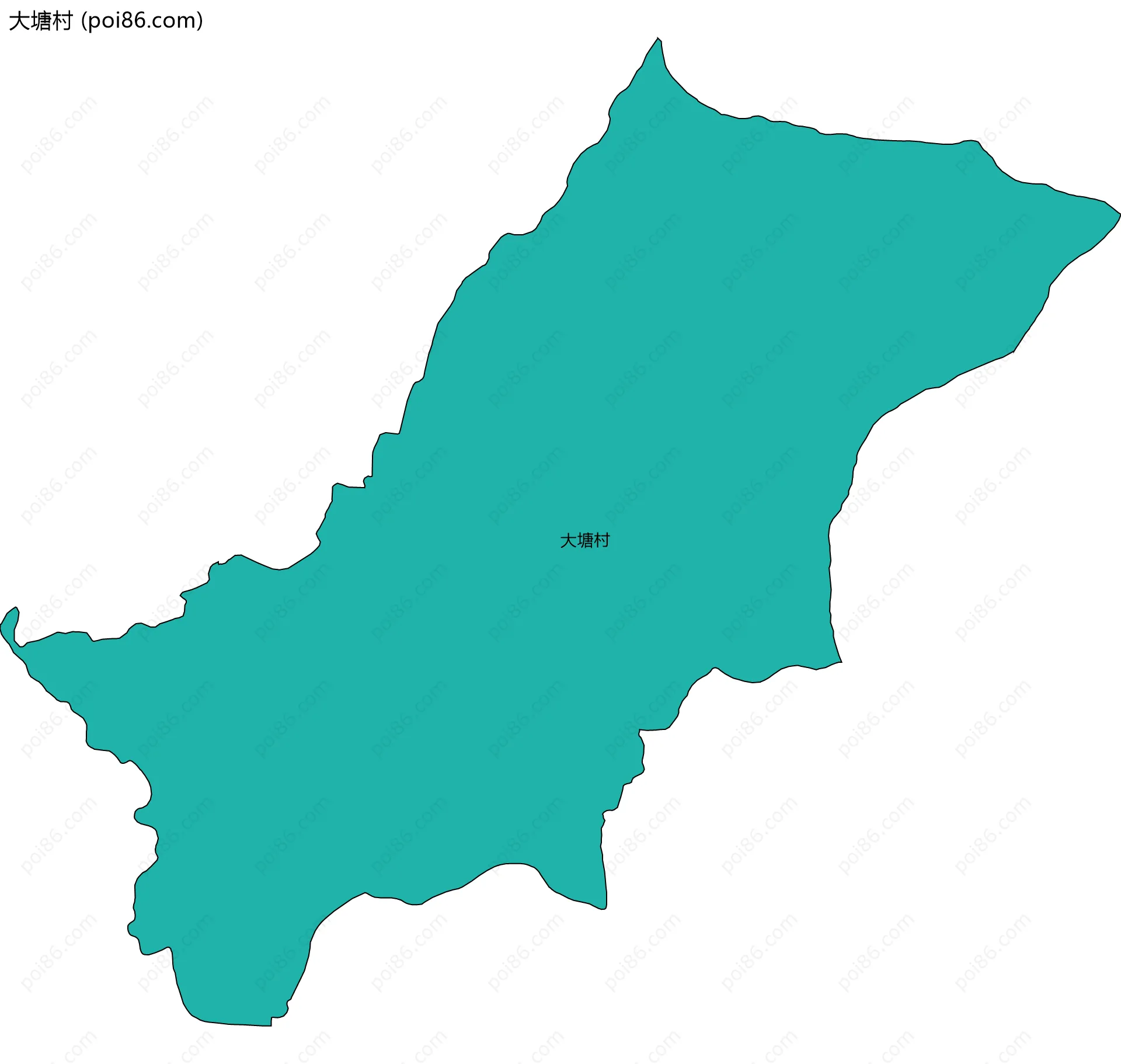 大塘村边界地图
