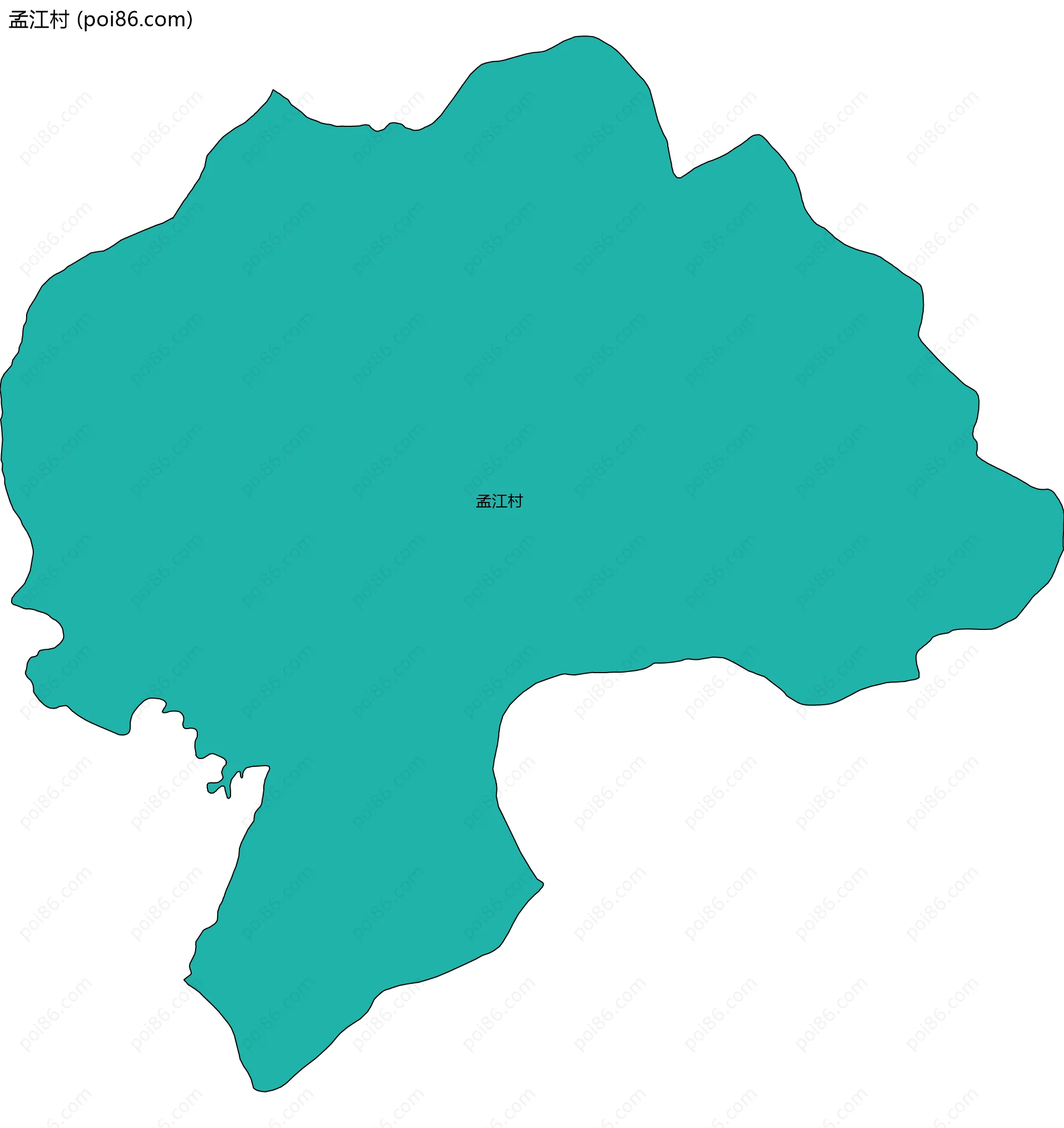孟江村边界地图