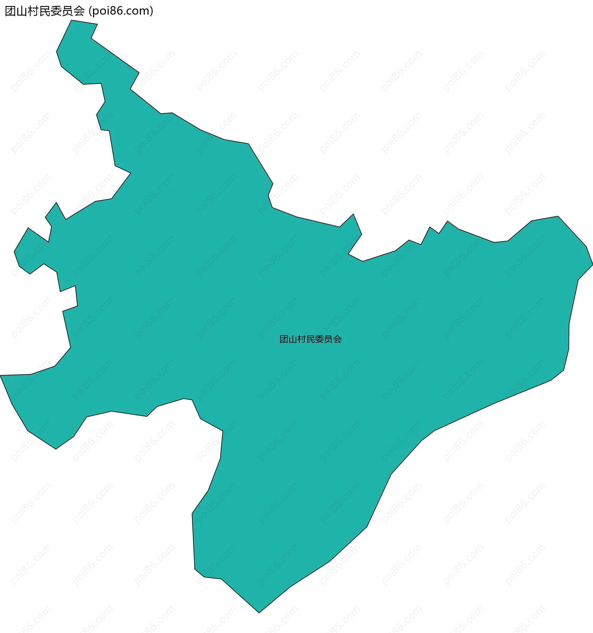 团山村民委员会边界地图