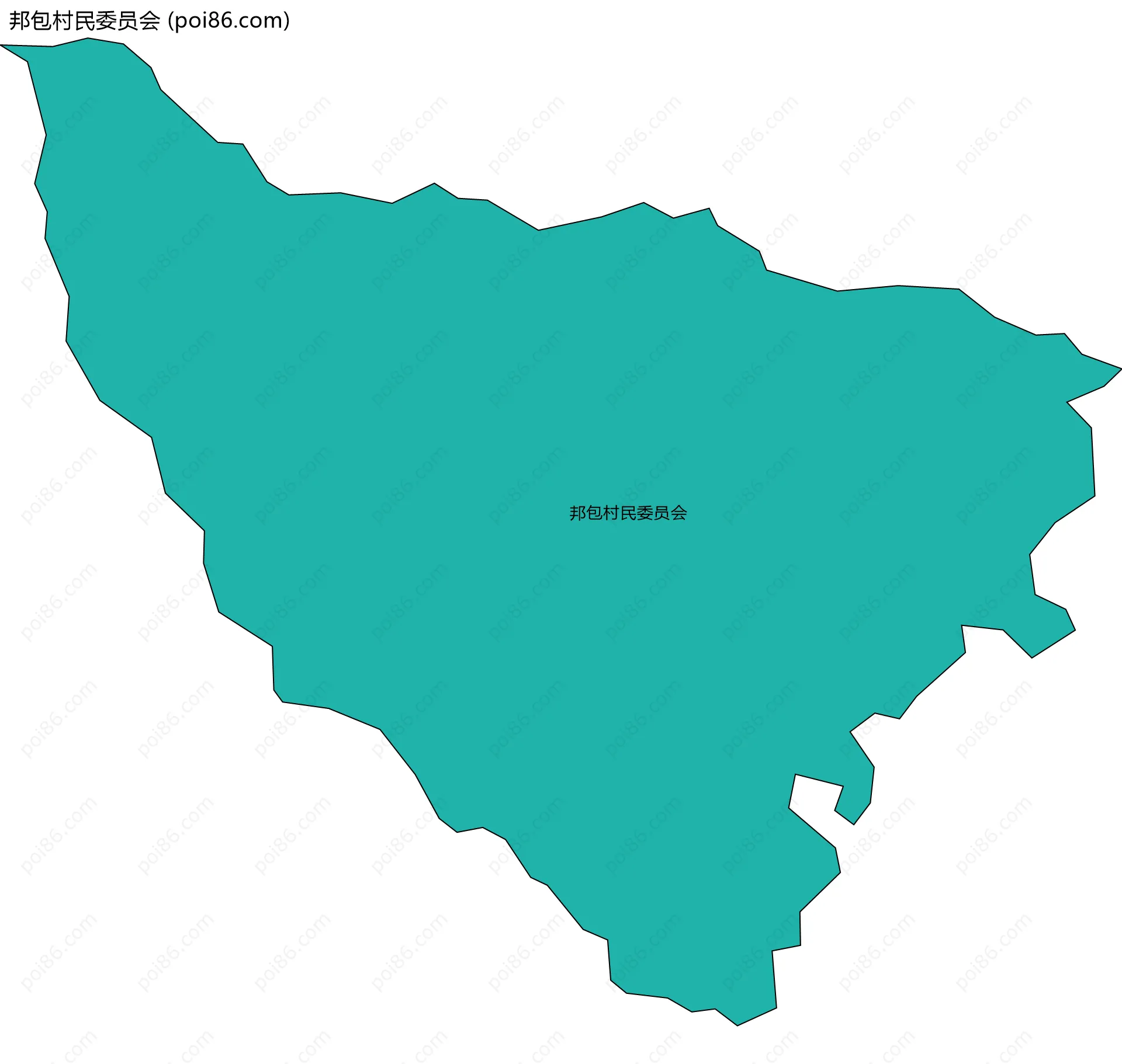 邦包村民委员会边界地图