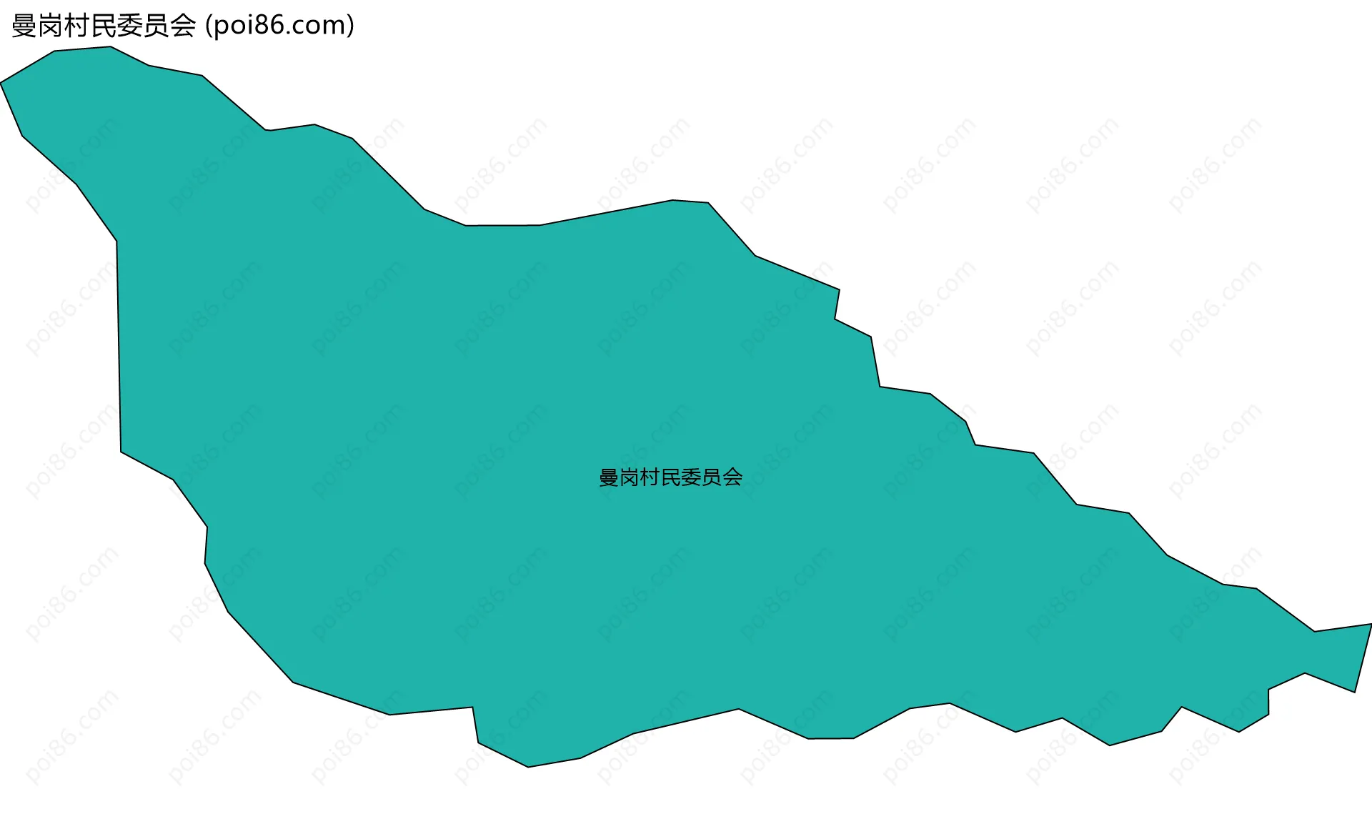 曼岗村民委员会边界地图