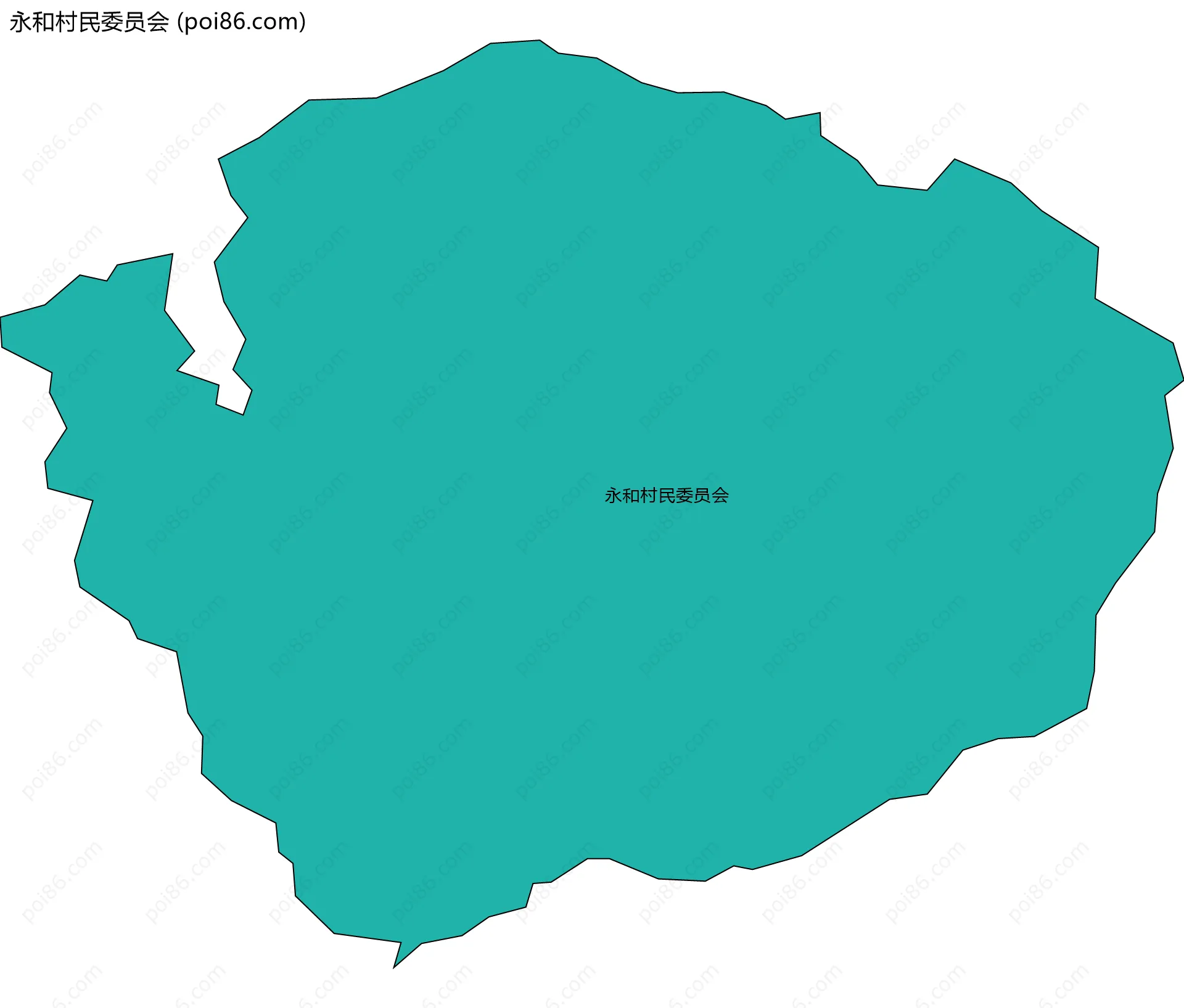 永和村民委员会边界地图