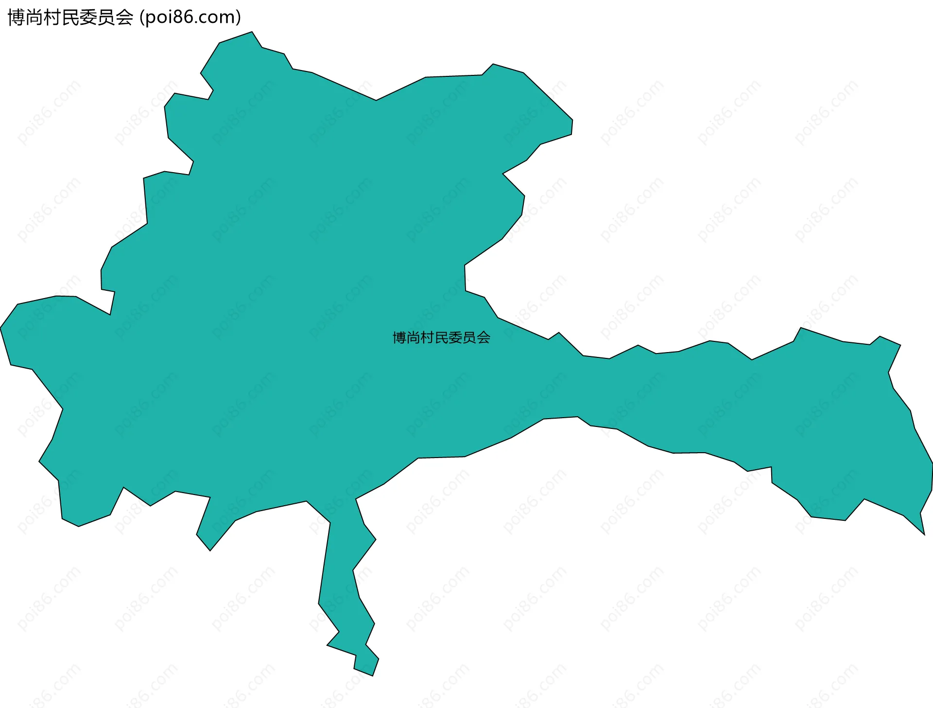博尚村民委员会边界地图