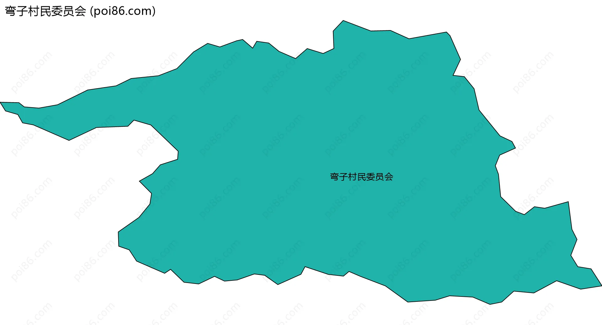 弯子村民委员会边界地图