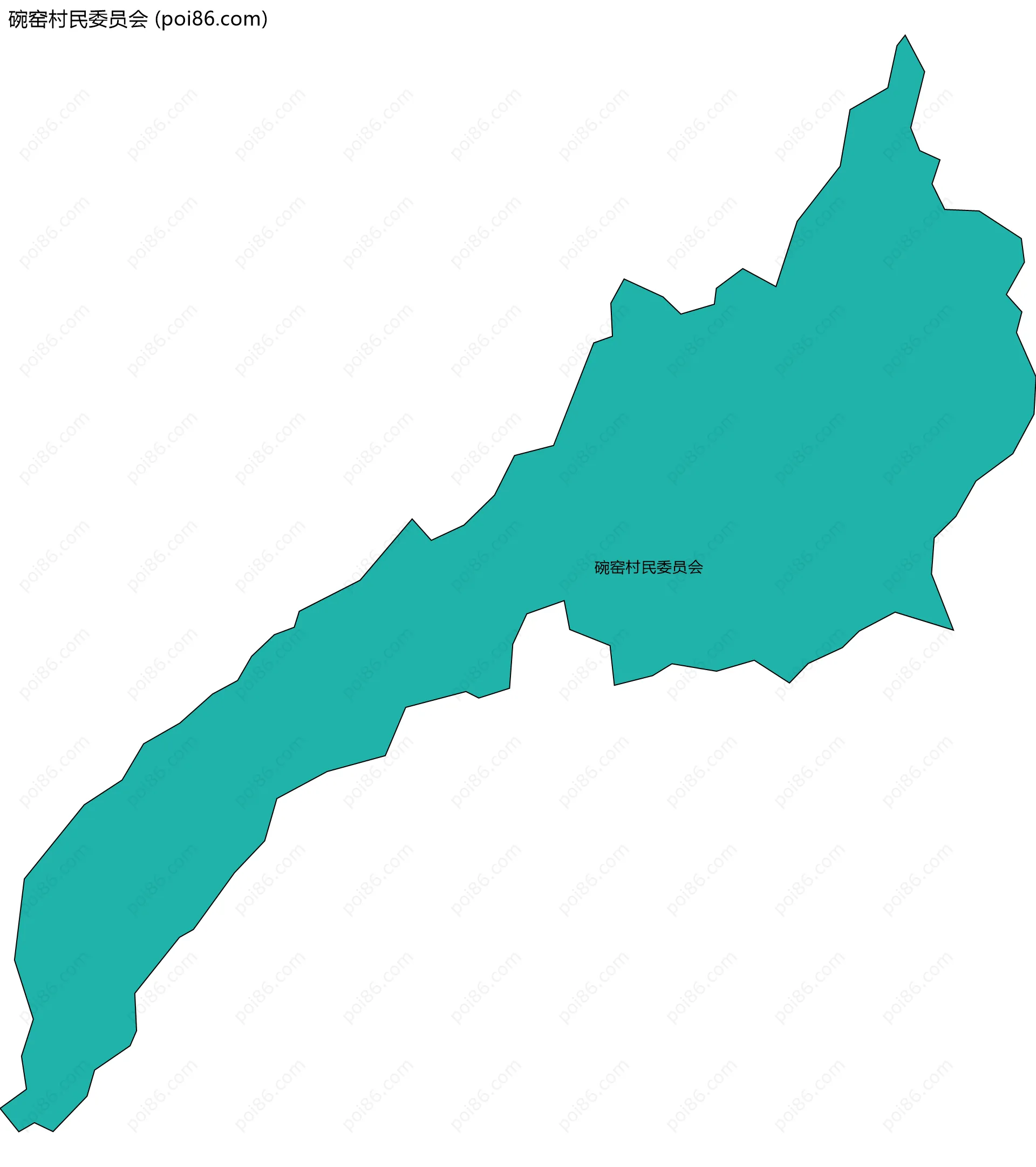 碗窑村民委员会边界地图