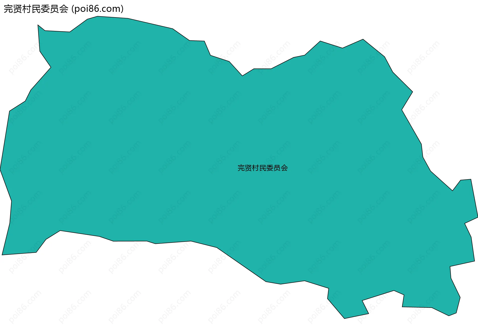 完贤村民委员会边界地图
