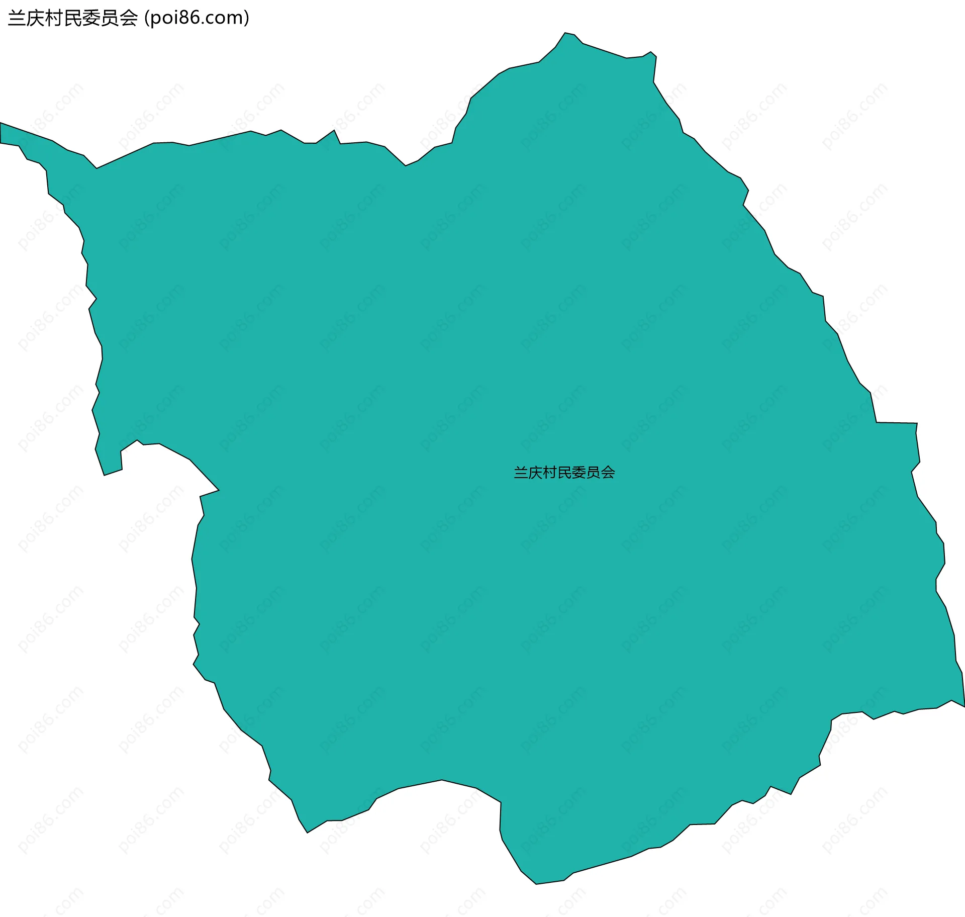 兰庆村民委员会边界地图