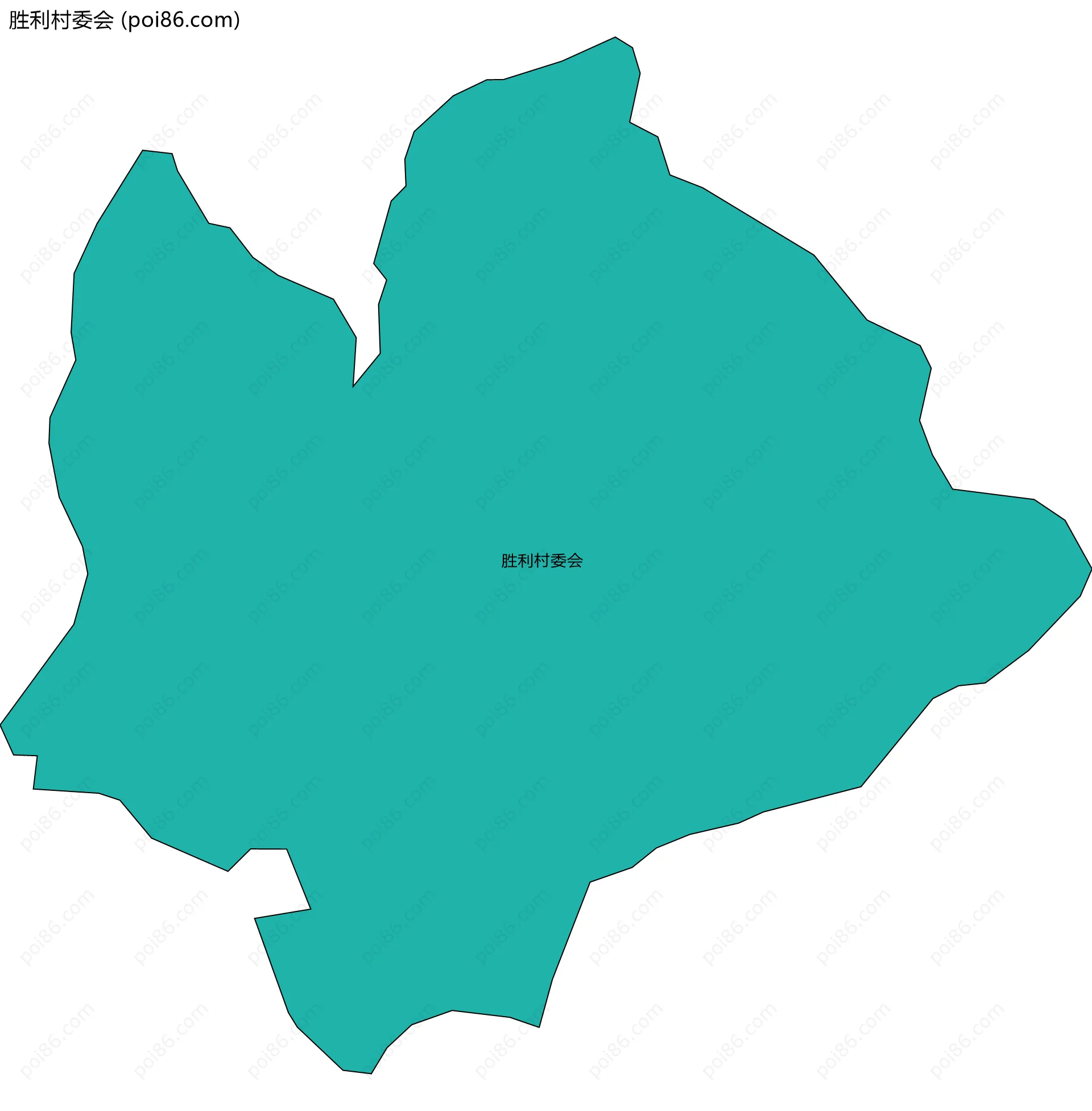 胜利村委会边界地图