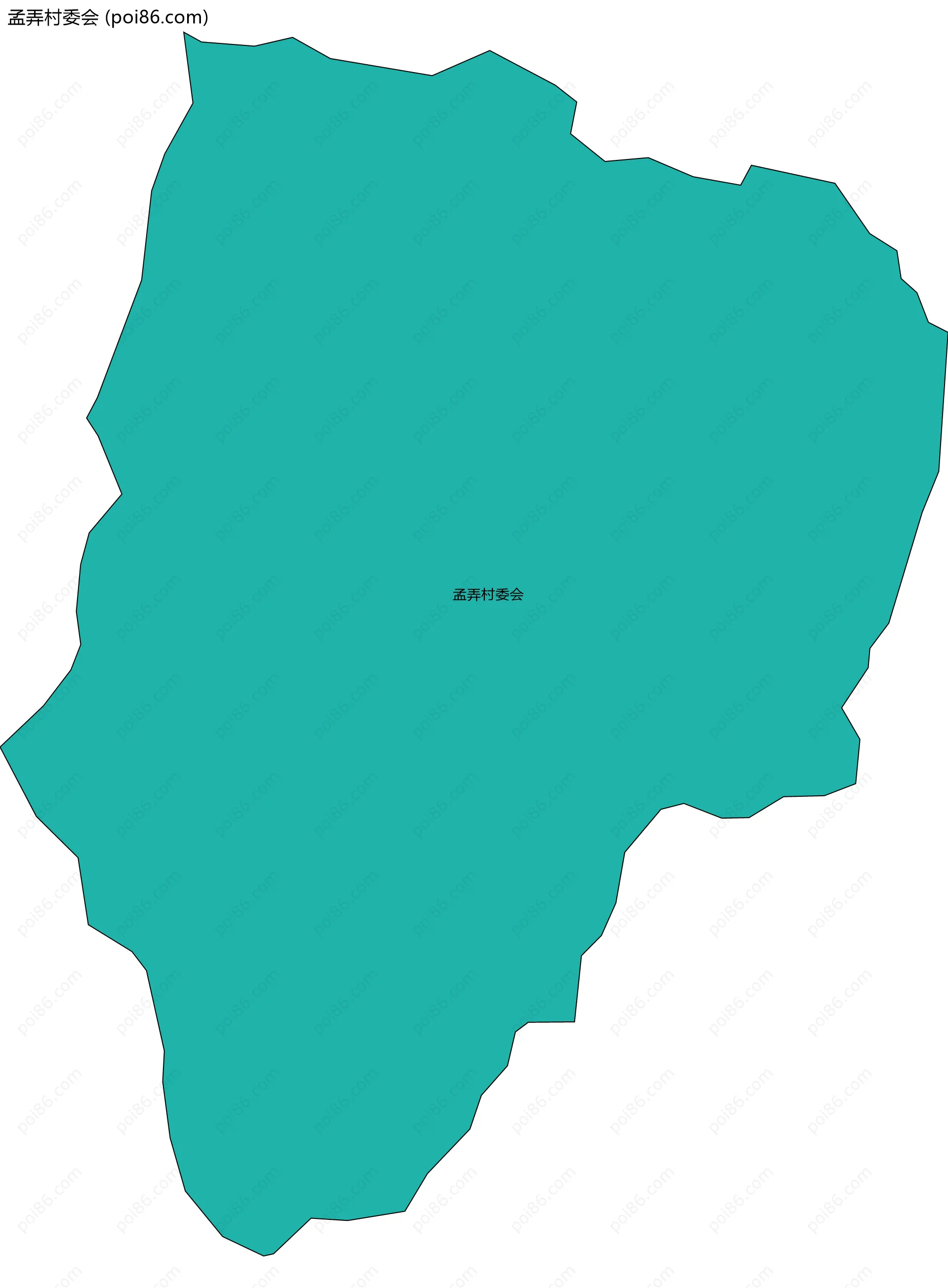 孟弄村委会边界地图