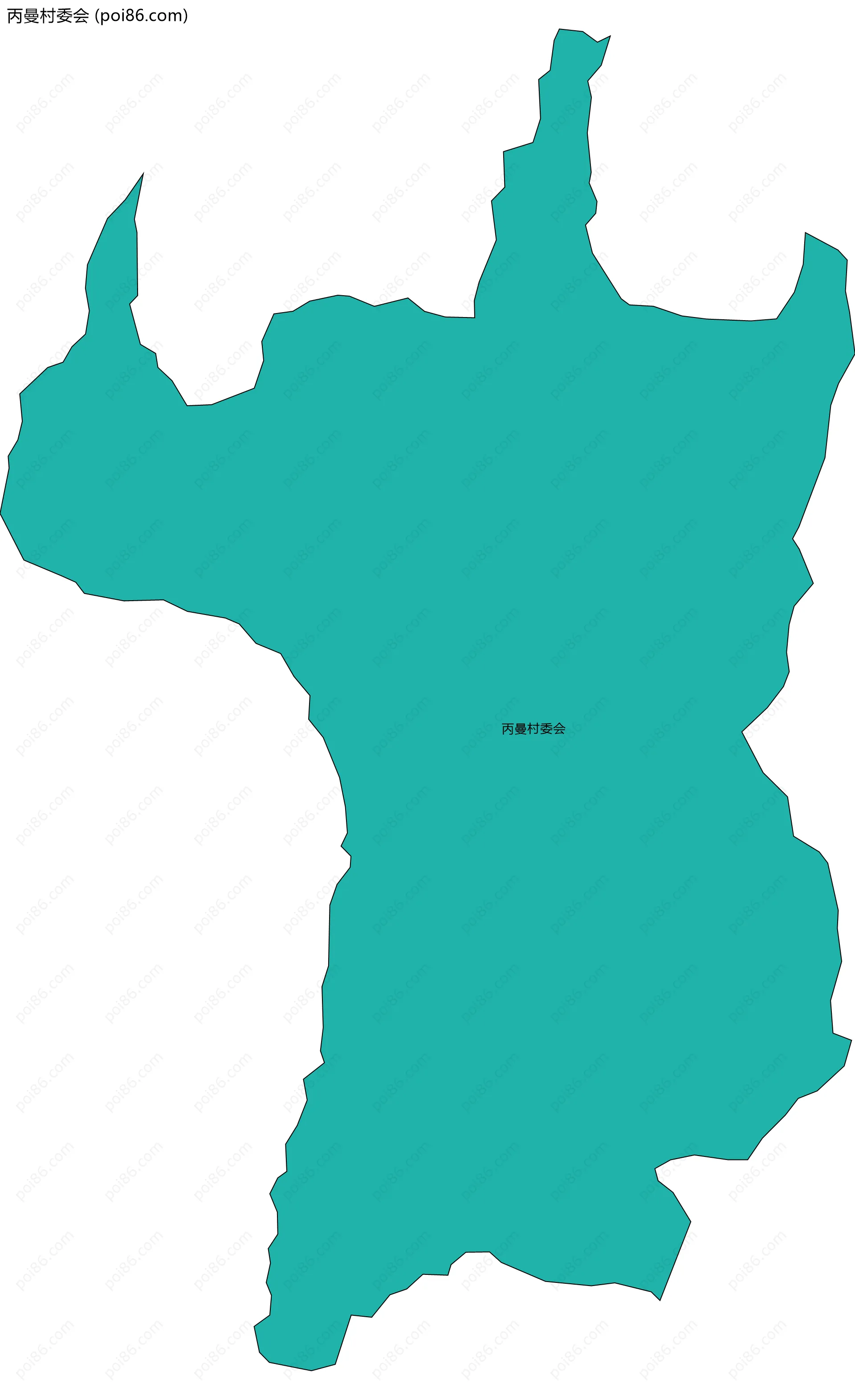 丙曼村委会边界地图