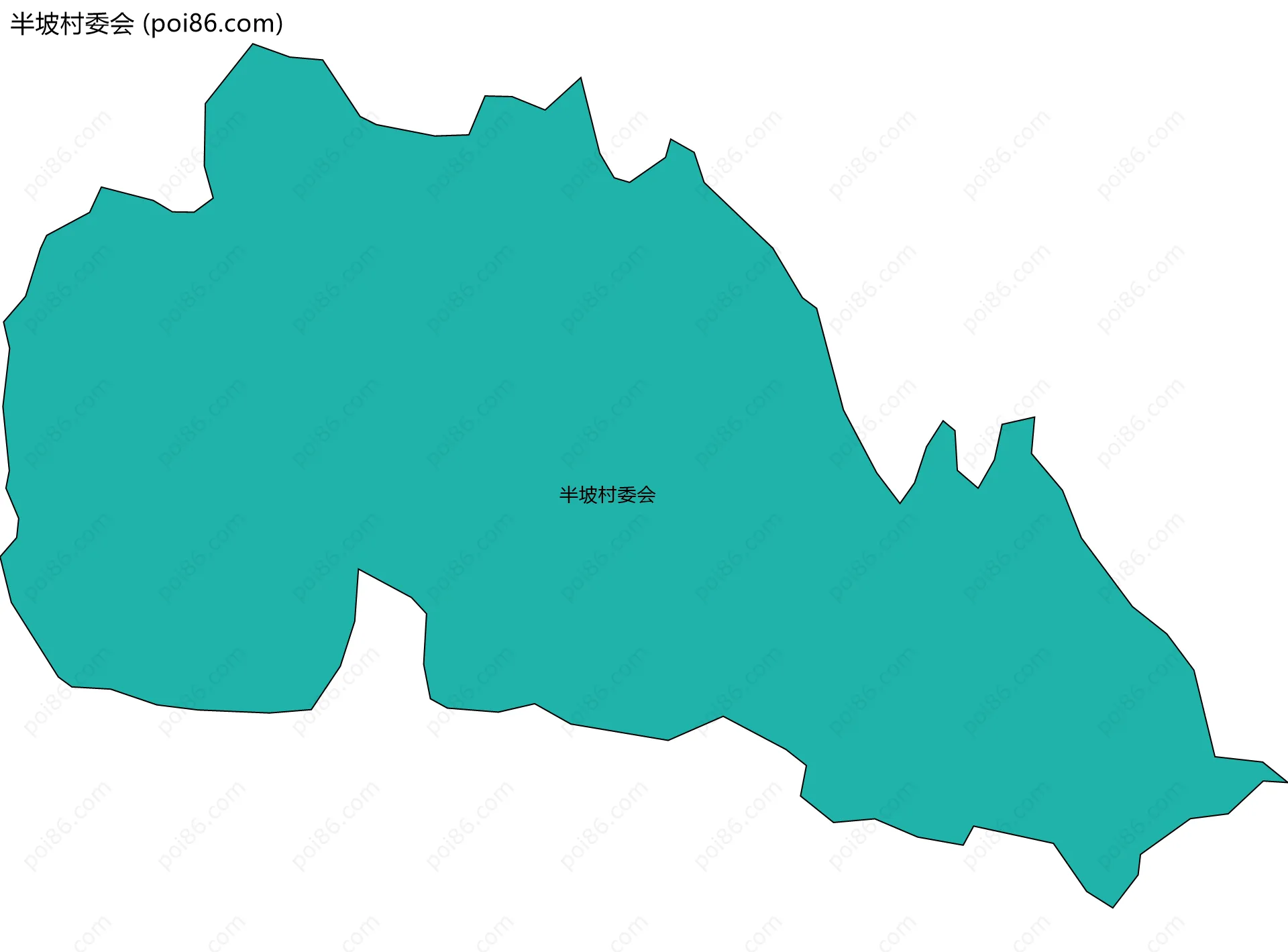 半坡村委会边界地图
