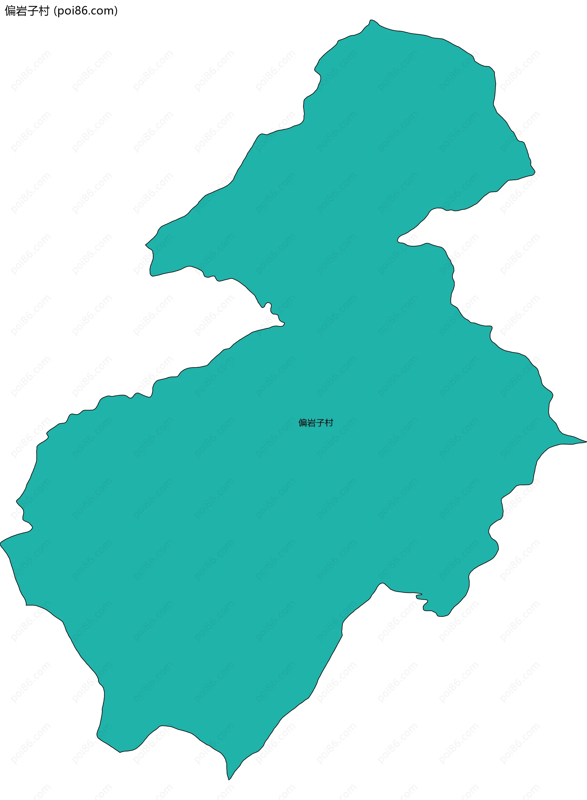 偏岩子村边界地图