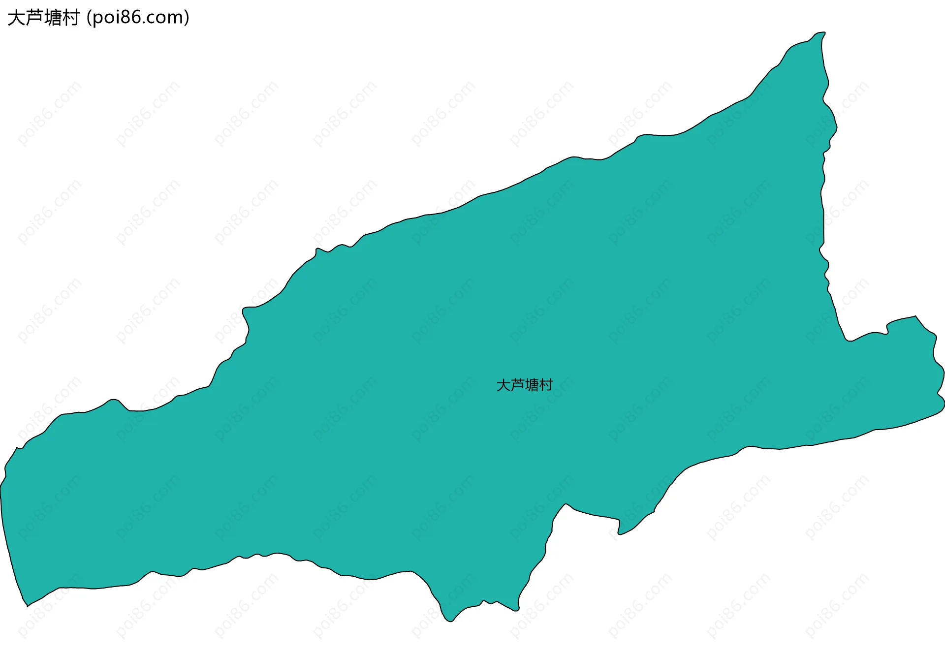 大芦塘村边界地图