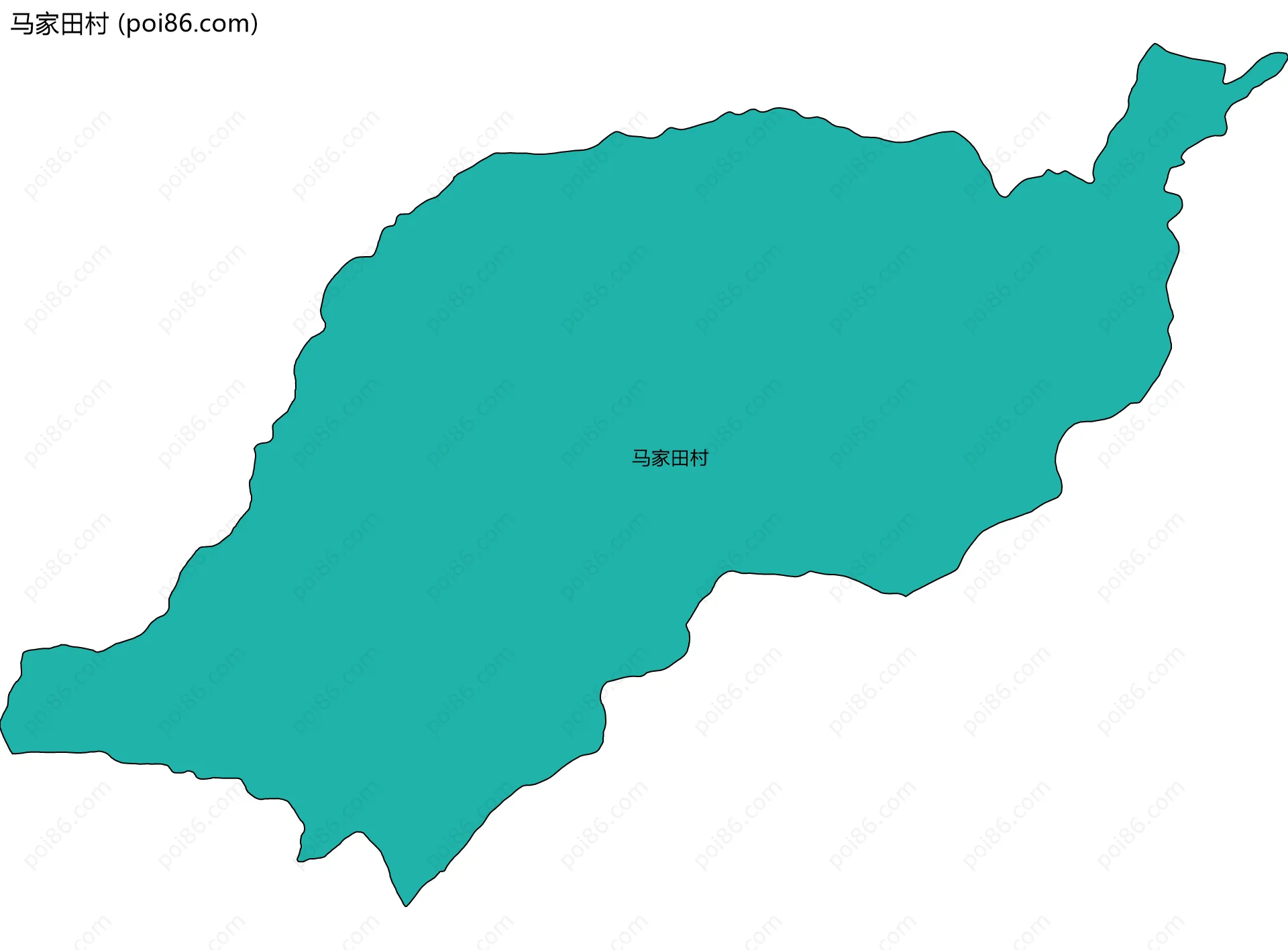 马家田村边界地图
