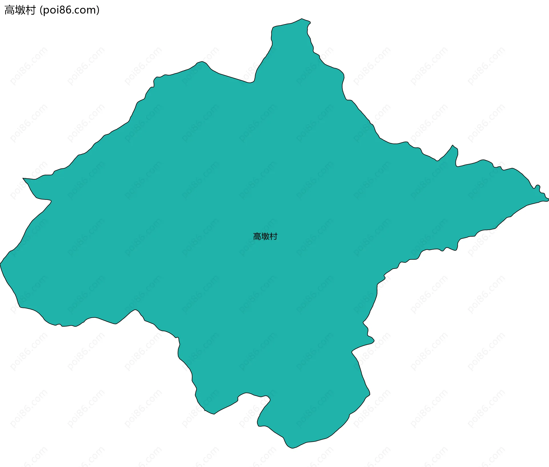 高墩村边界地图