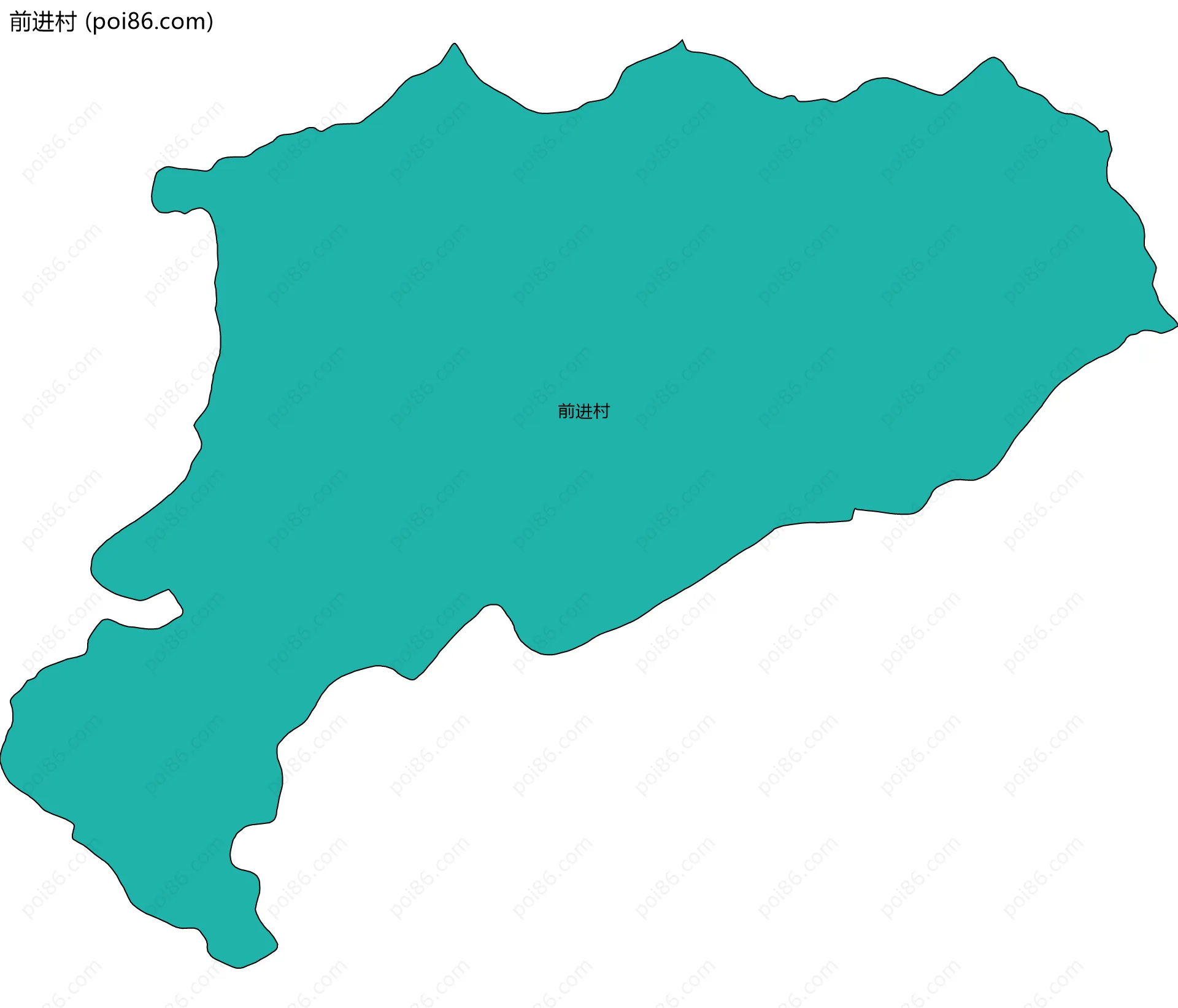 前进村边界地图