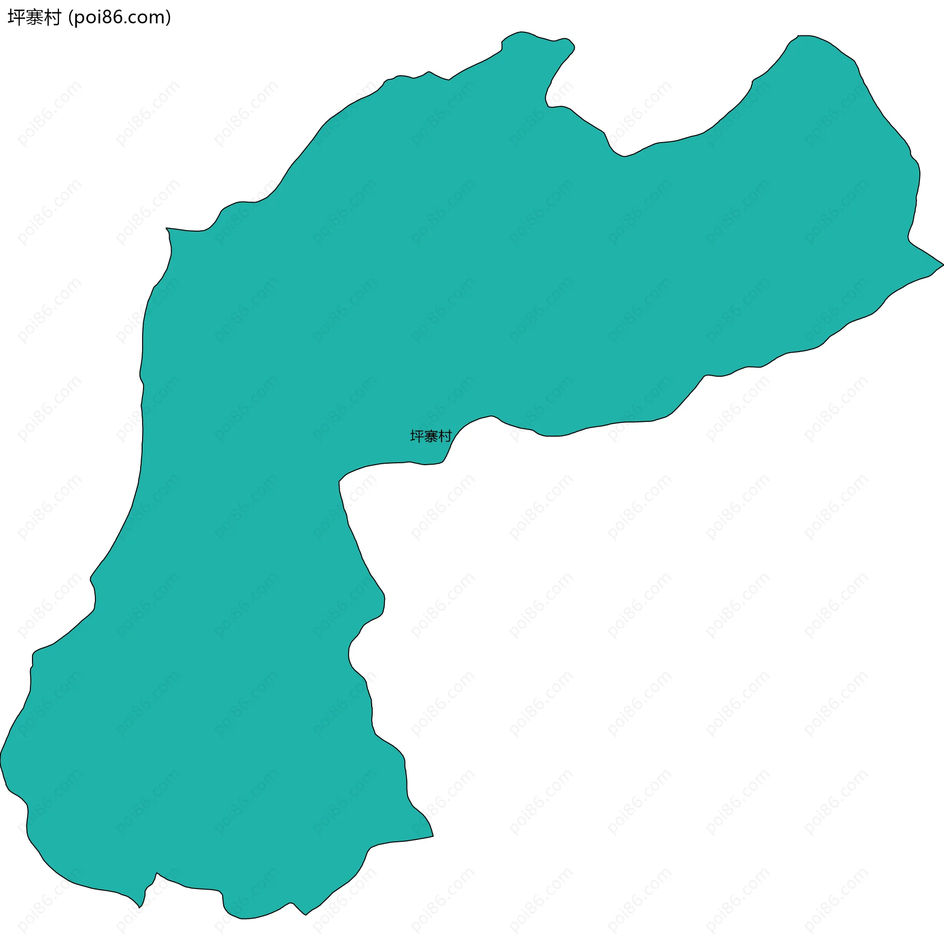 坪寨村边界地图