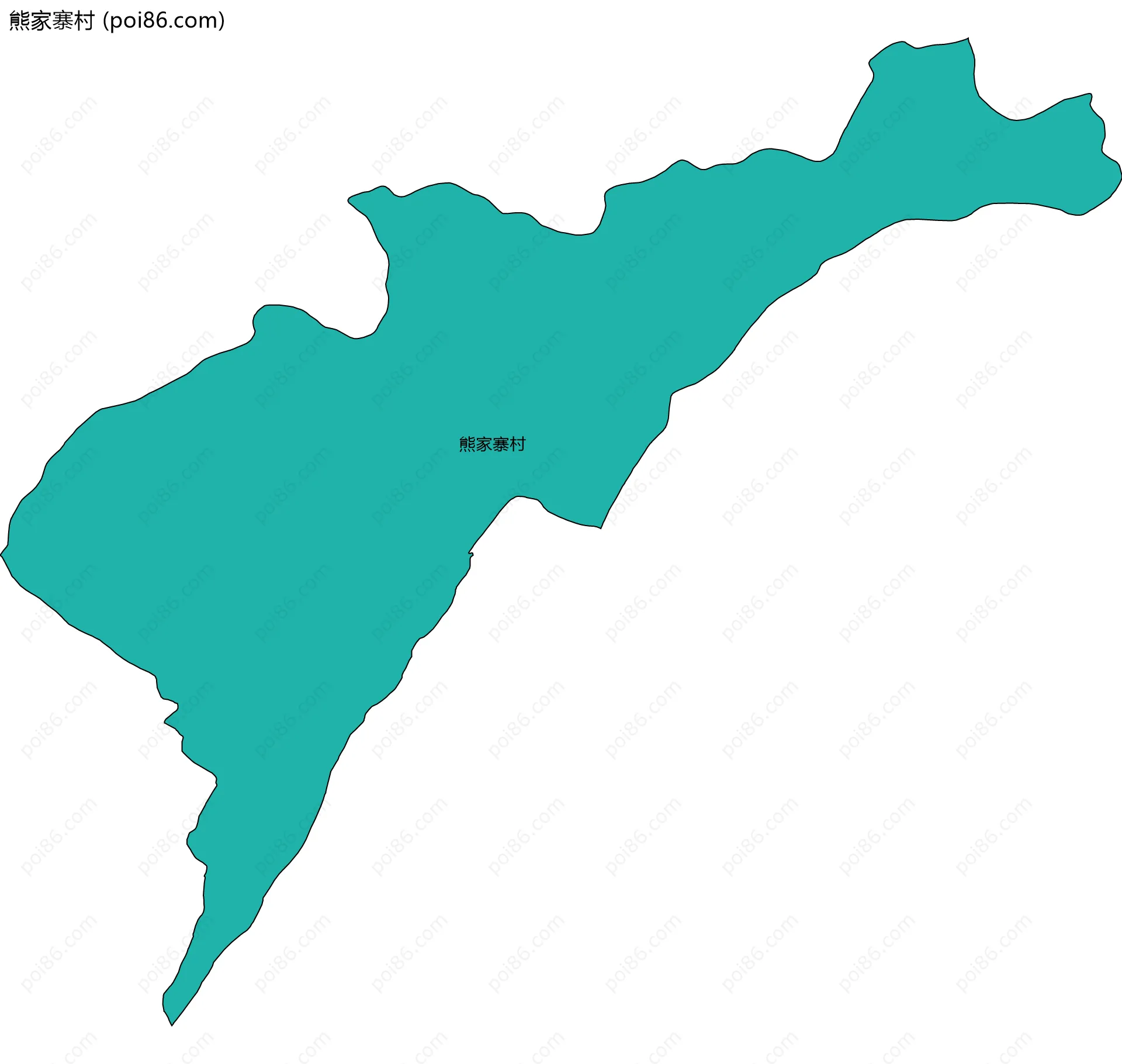 熊家寨村边界地图