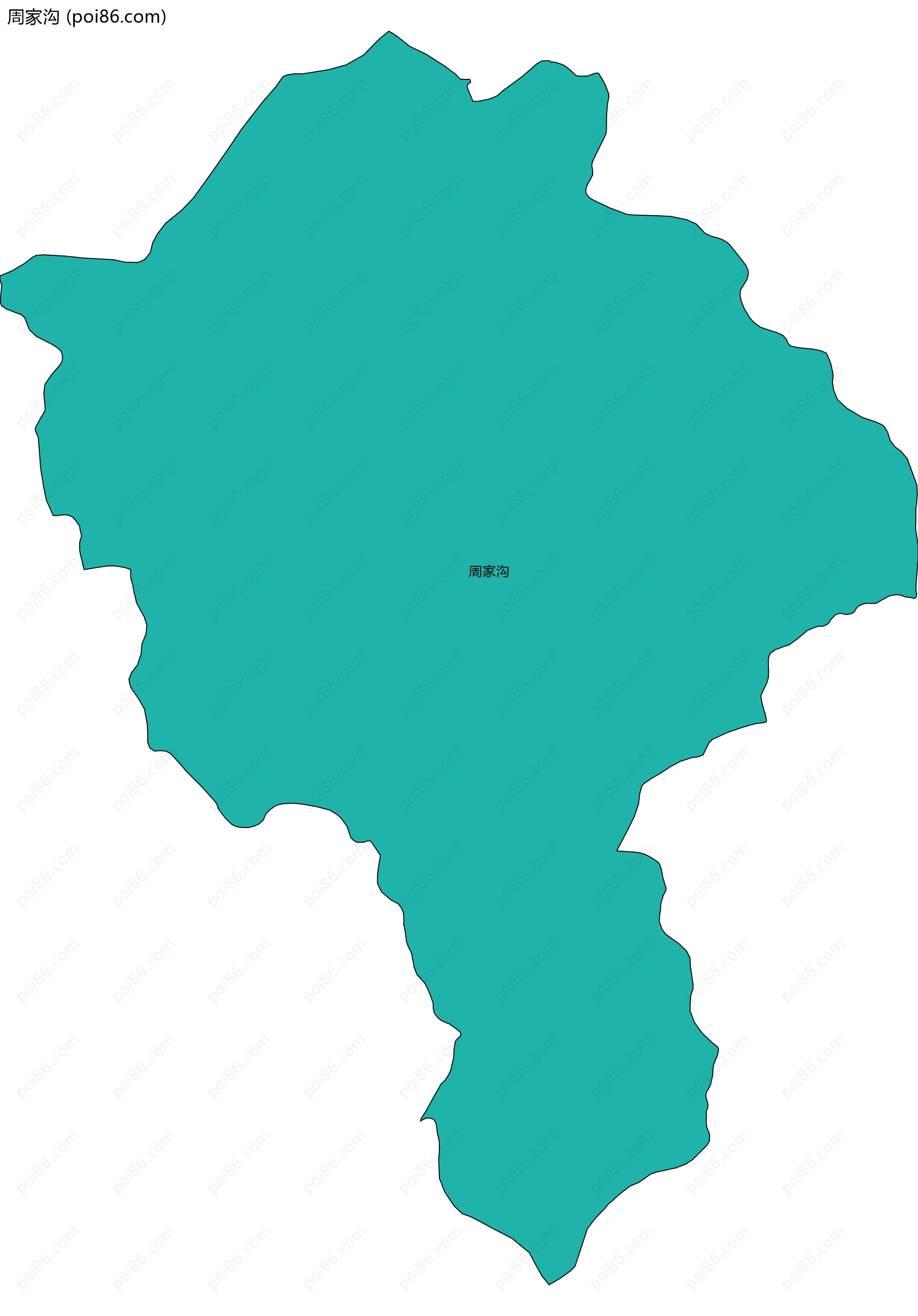 周家沟边界地图