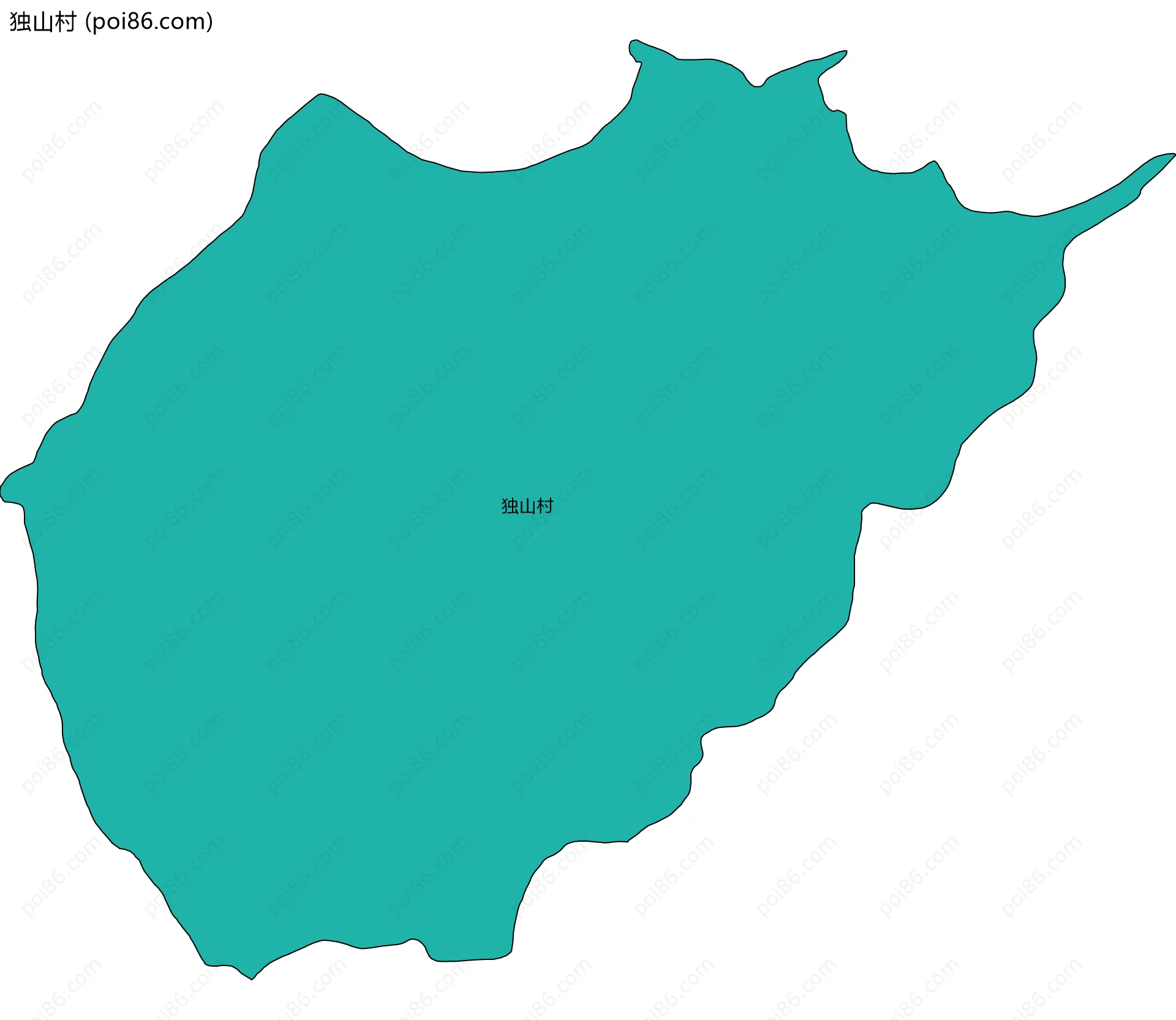 独山村边界地图