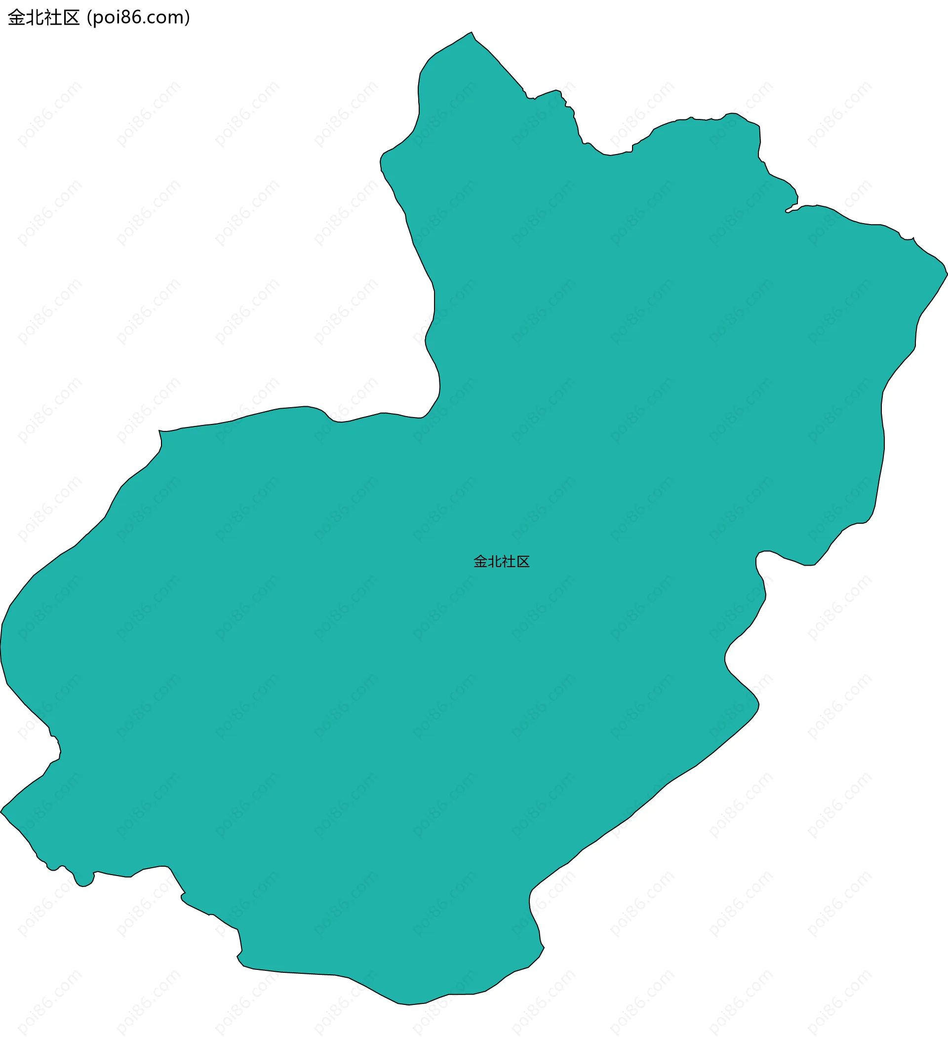 金北社区边界地图