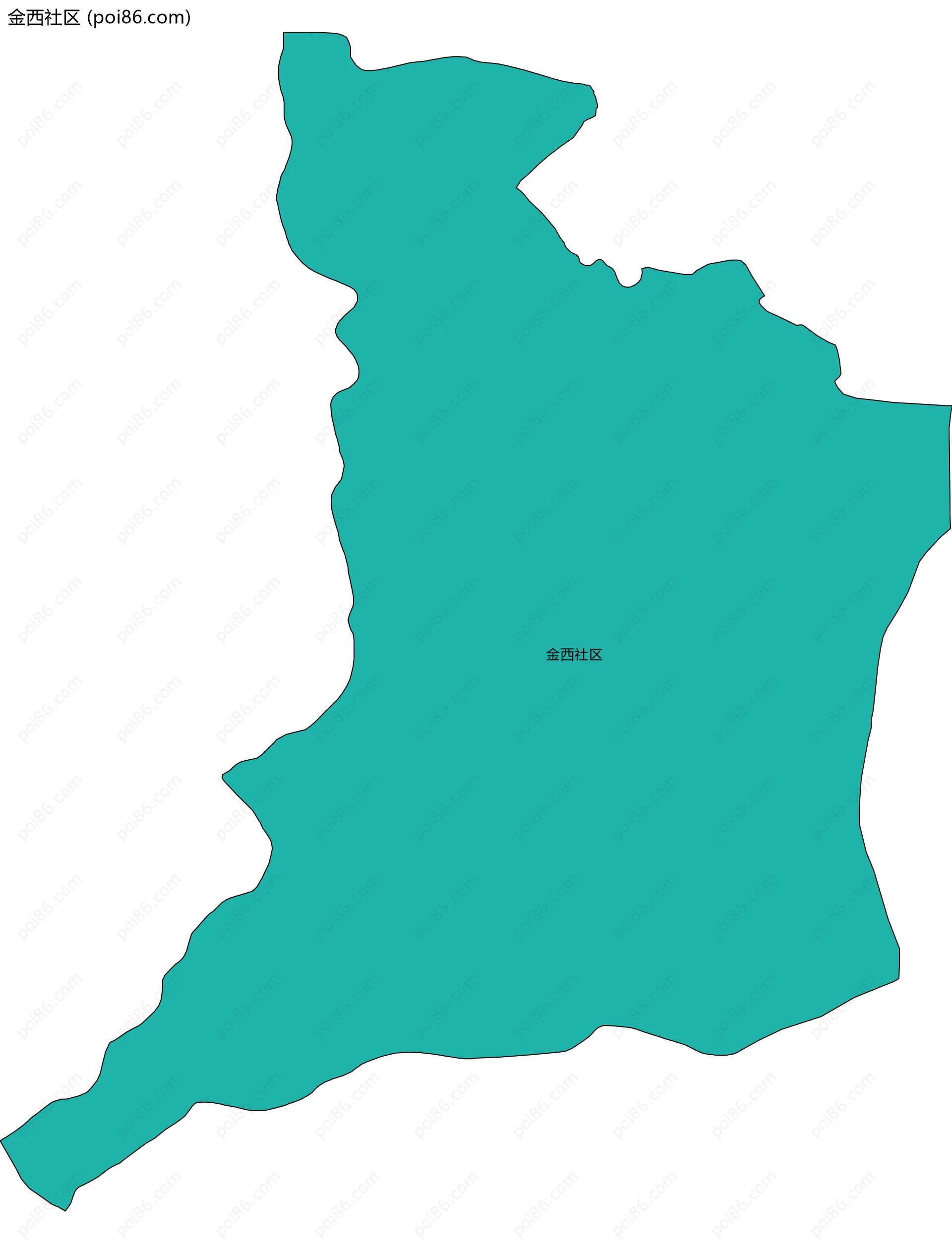 金西社区边界地图