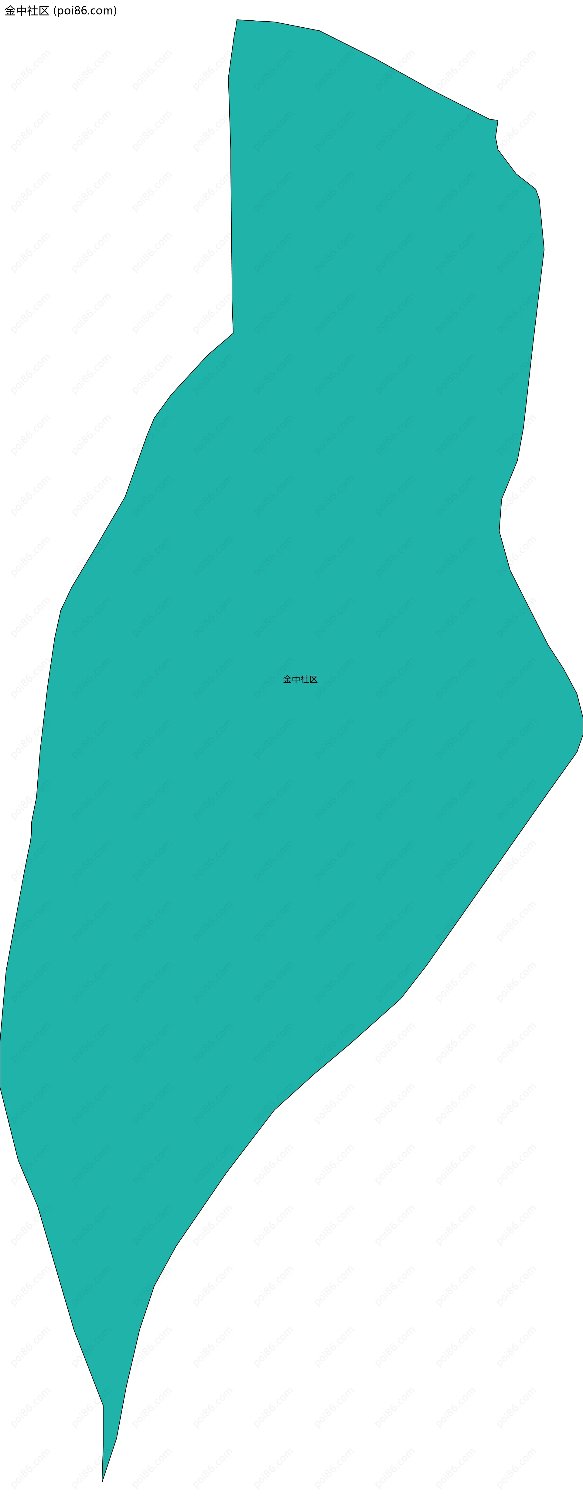 金中社区边界地图