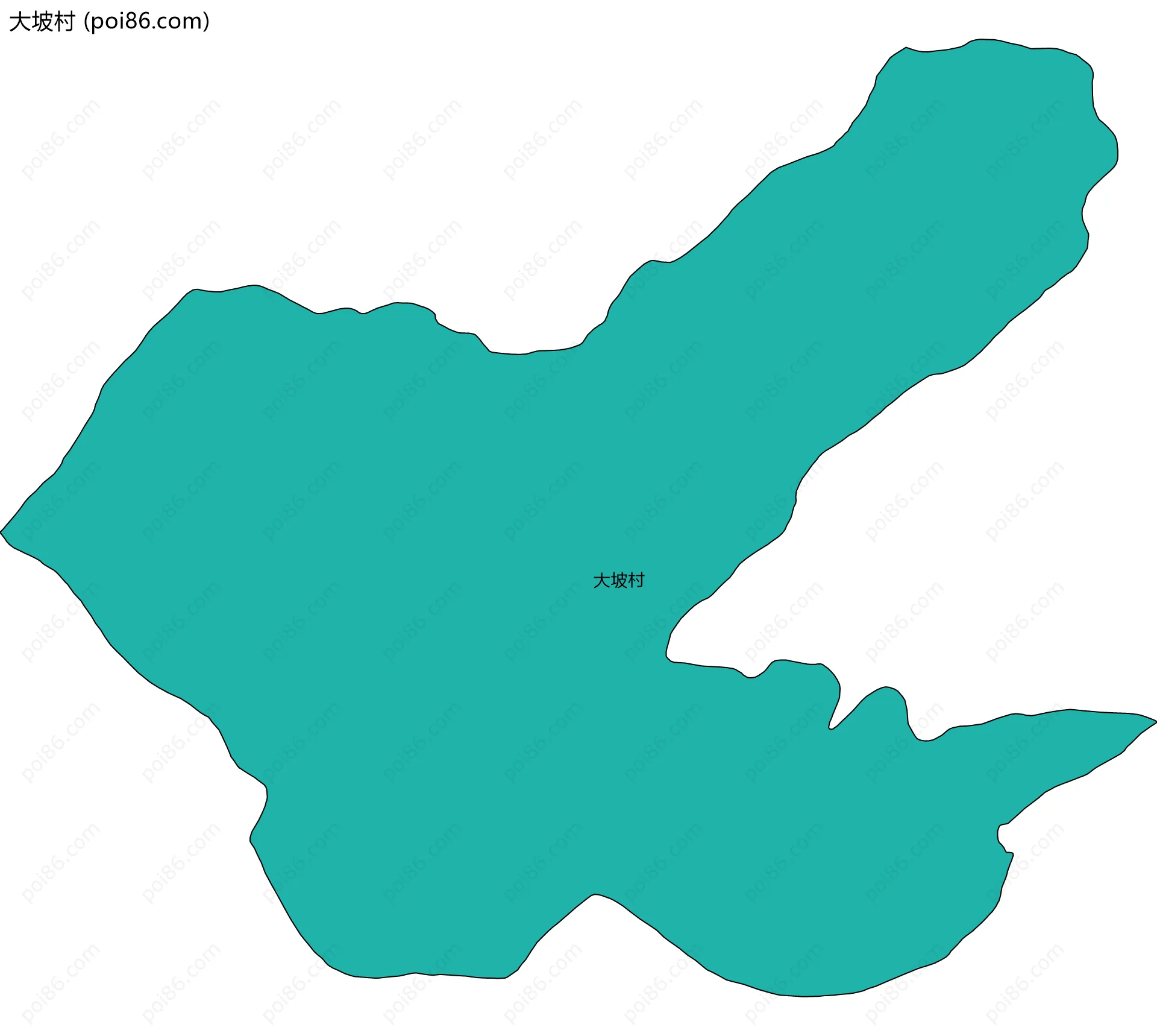大坡村边界地图
