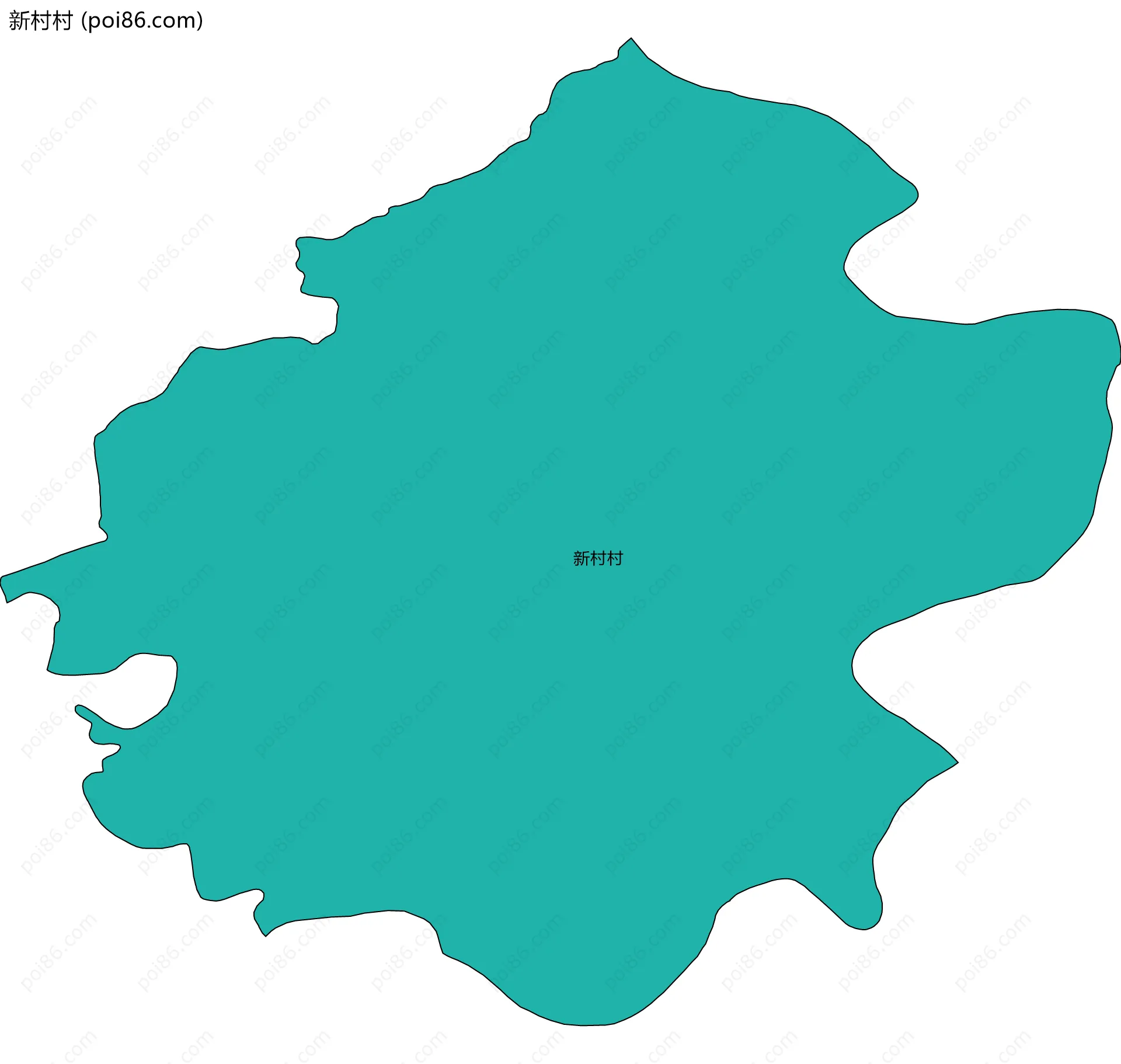 新村村边界地图