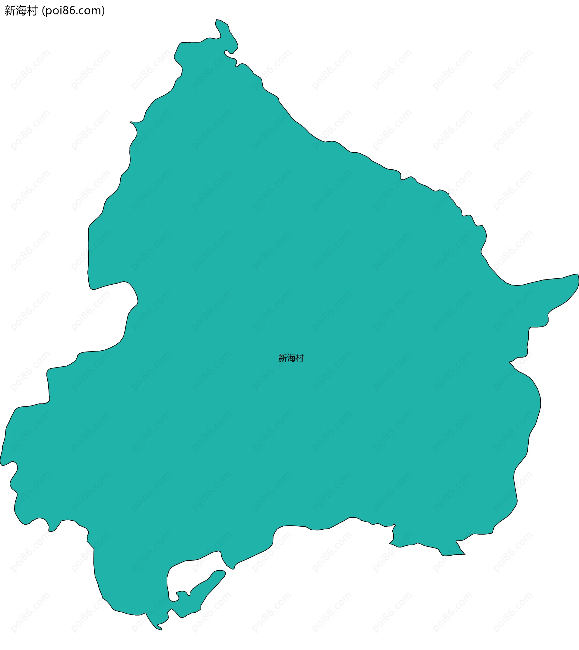 新海村边界地图