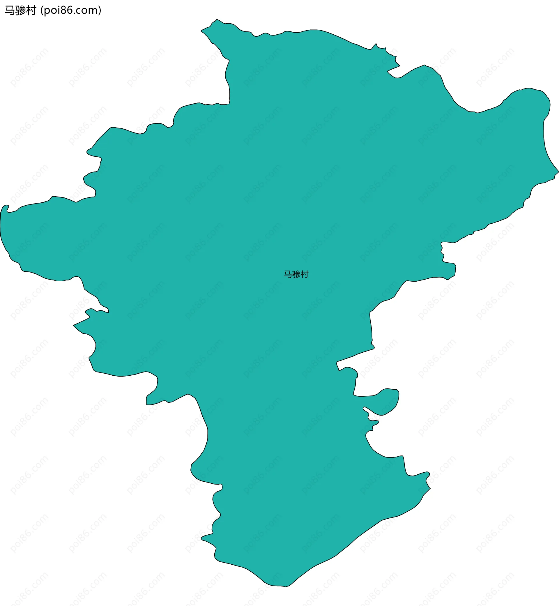 马骖村边界地图