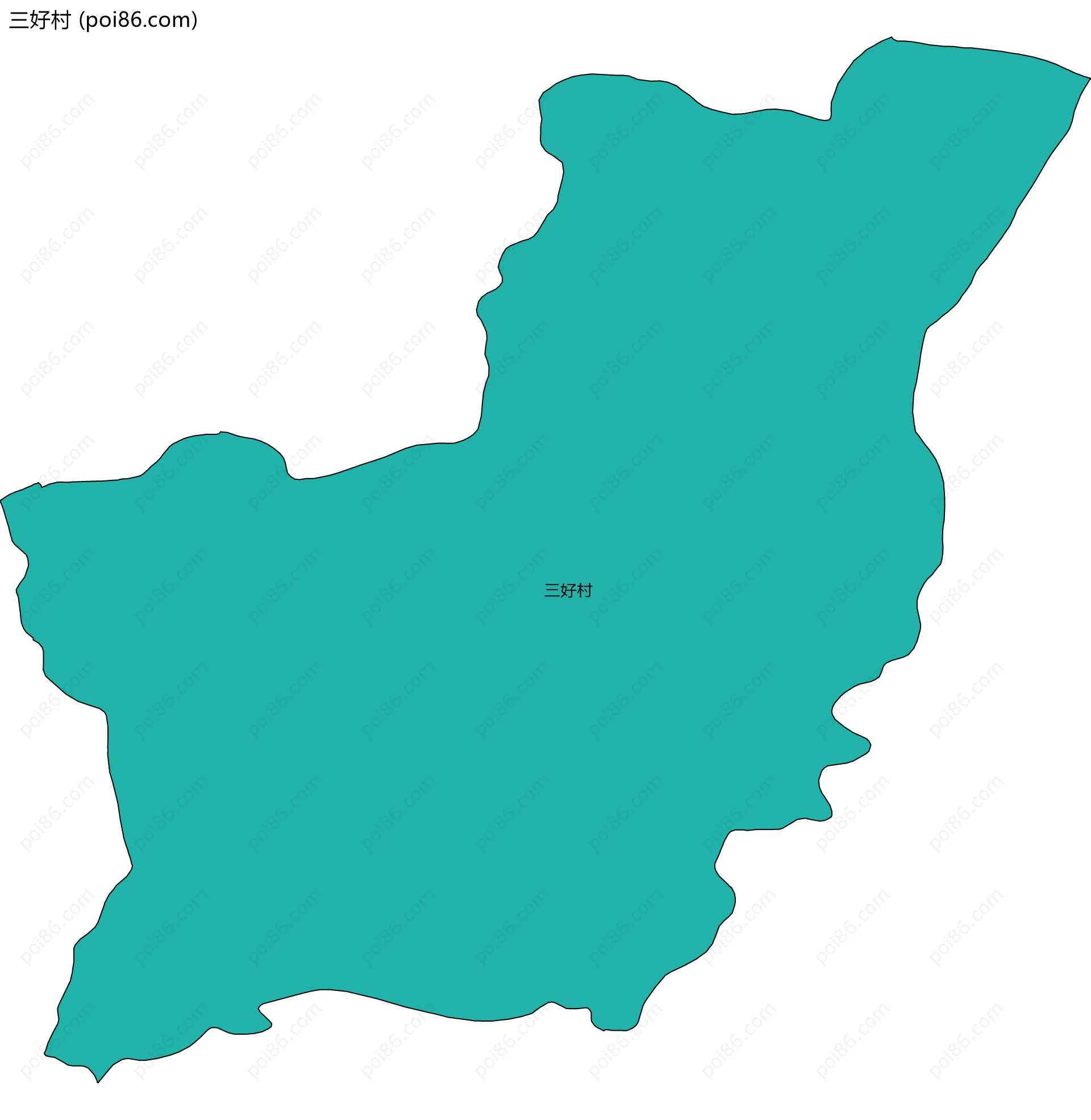三好村边界地图