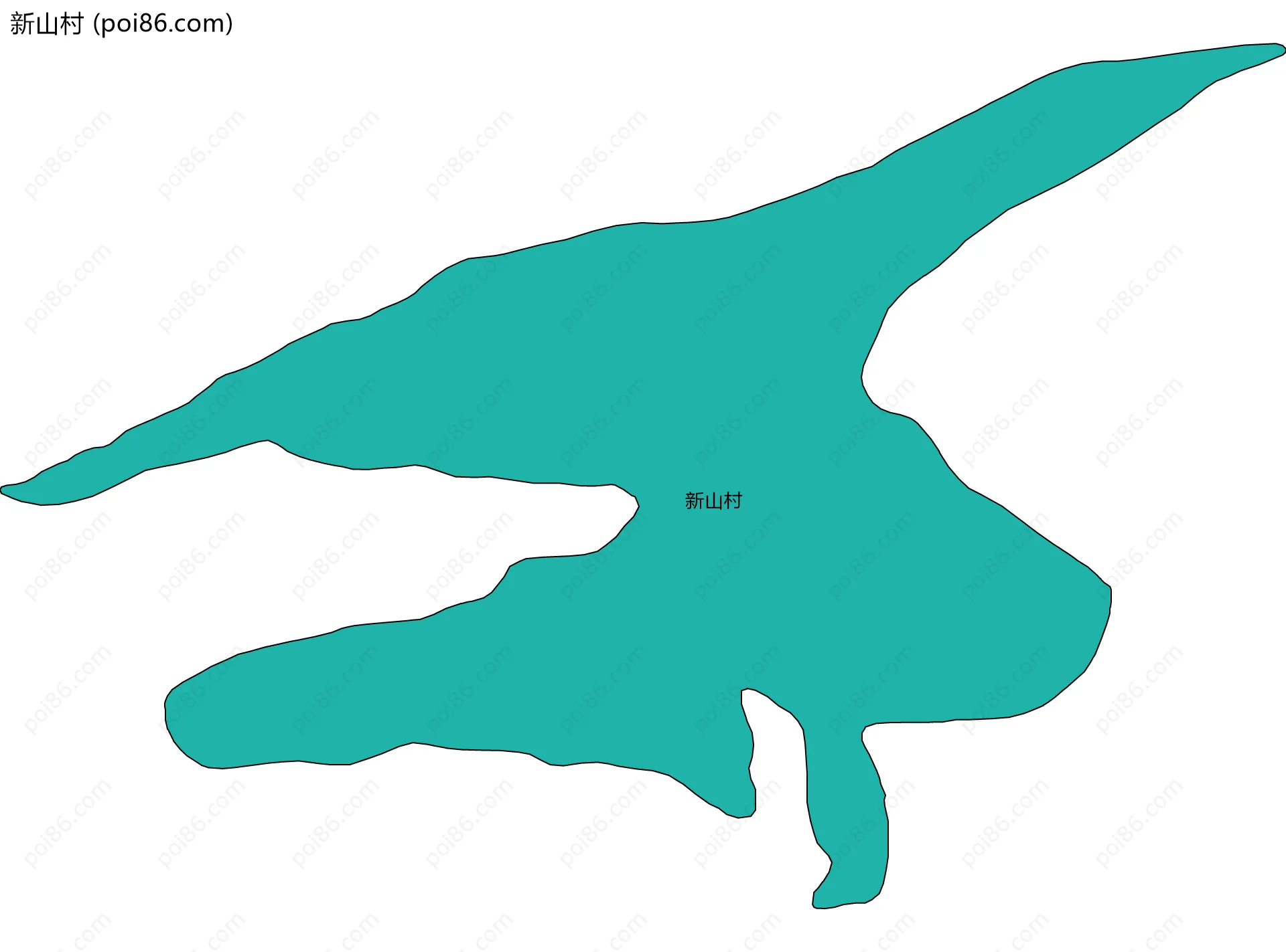 新山村边界地图