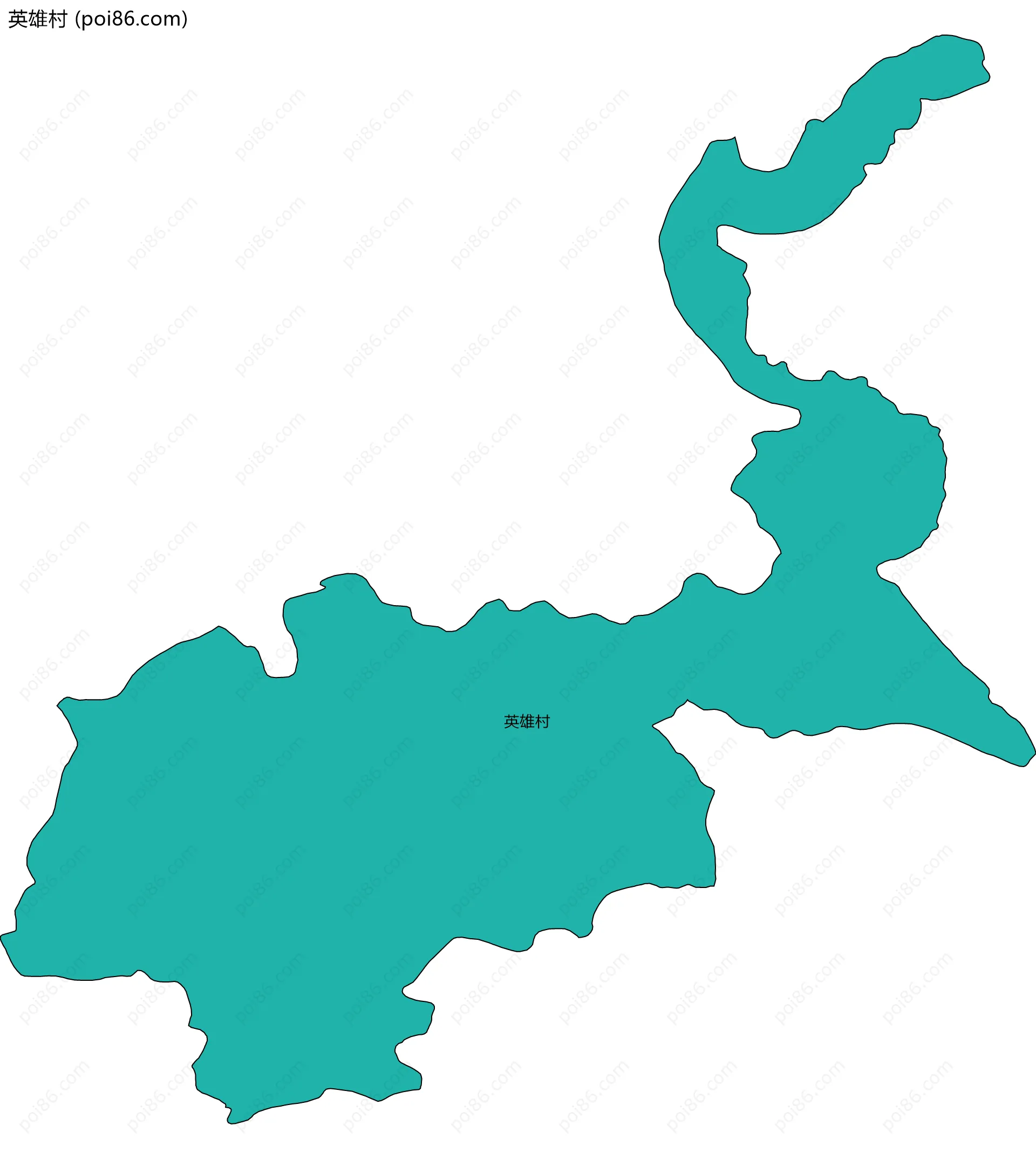 英雄村边界地图