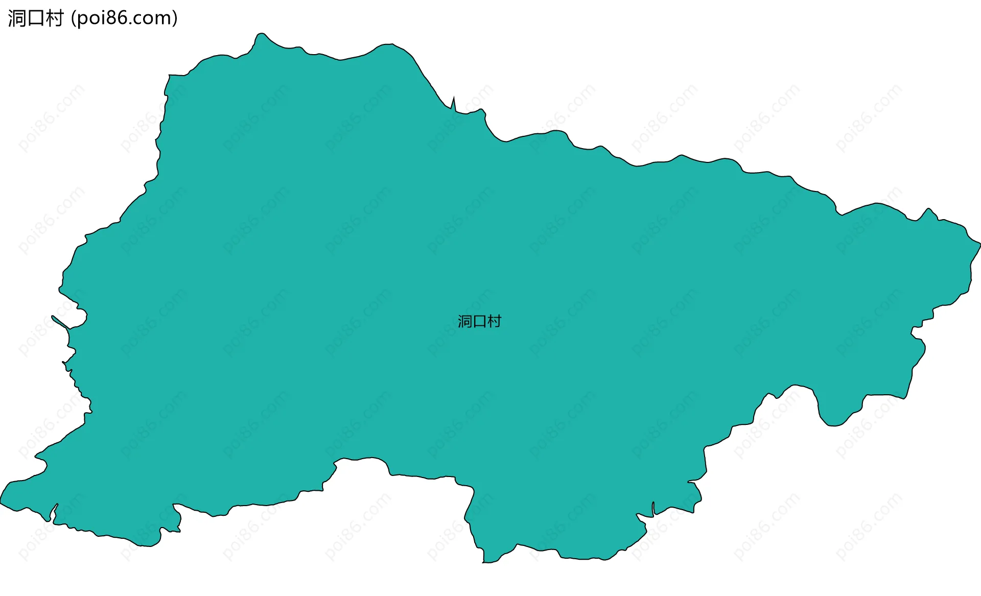 洞口村边界地图