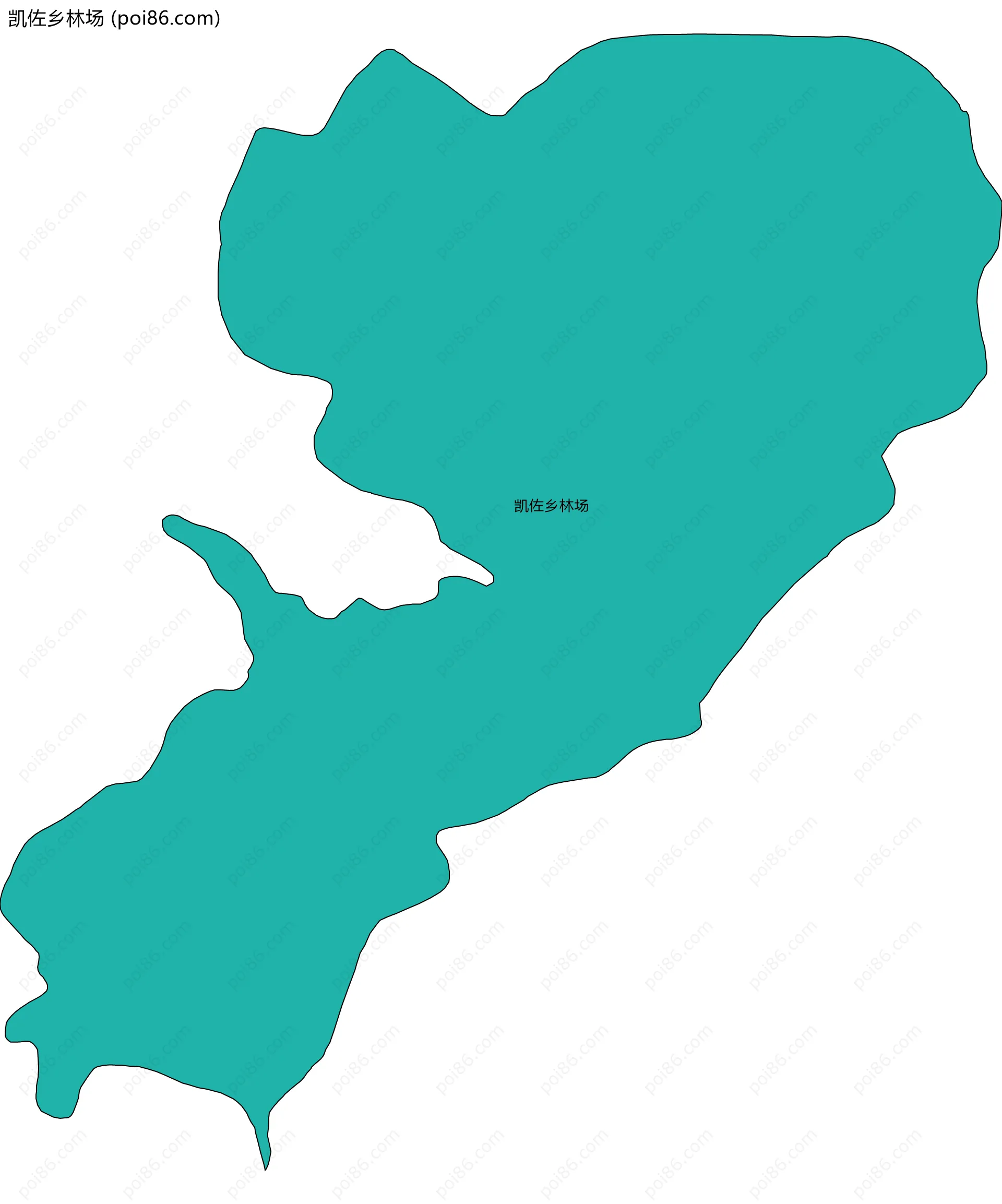 凯佐乡林场边界地图